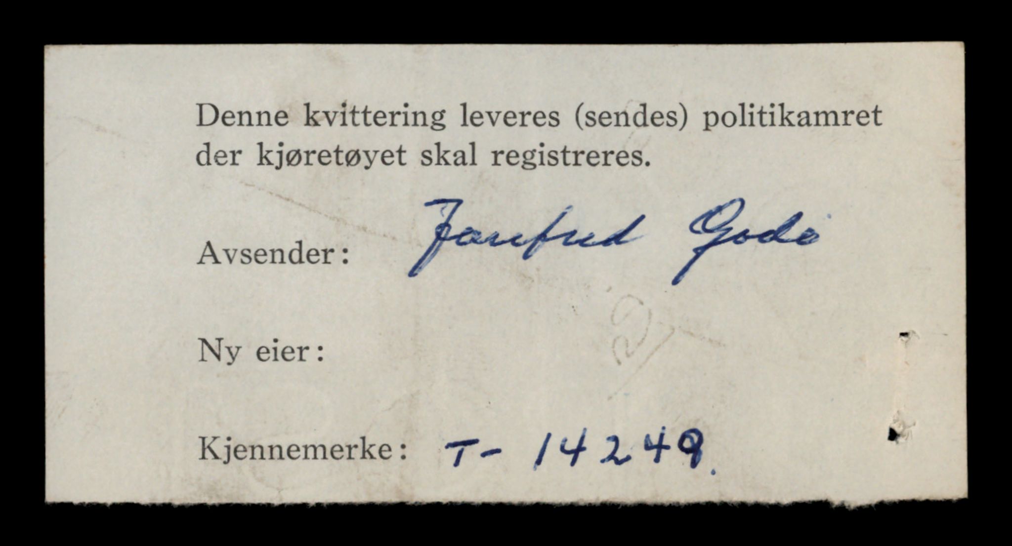 Møre og Romsdal vegkontor - Ålesund trafikkstasjon, AV/SAT-A-4099/F/Fe/L0044: Registreringskort for kjøretøy T 14205 - T 14319, 1927-1998, s. 1293