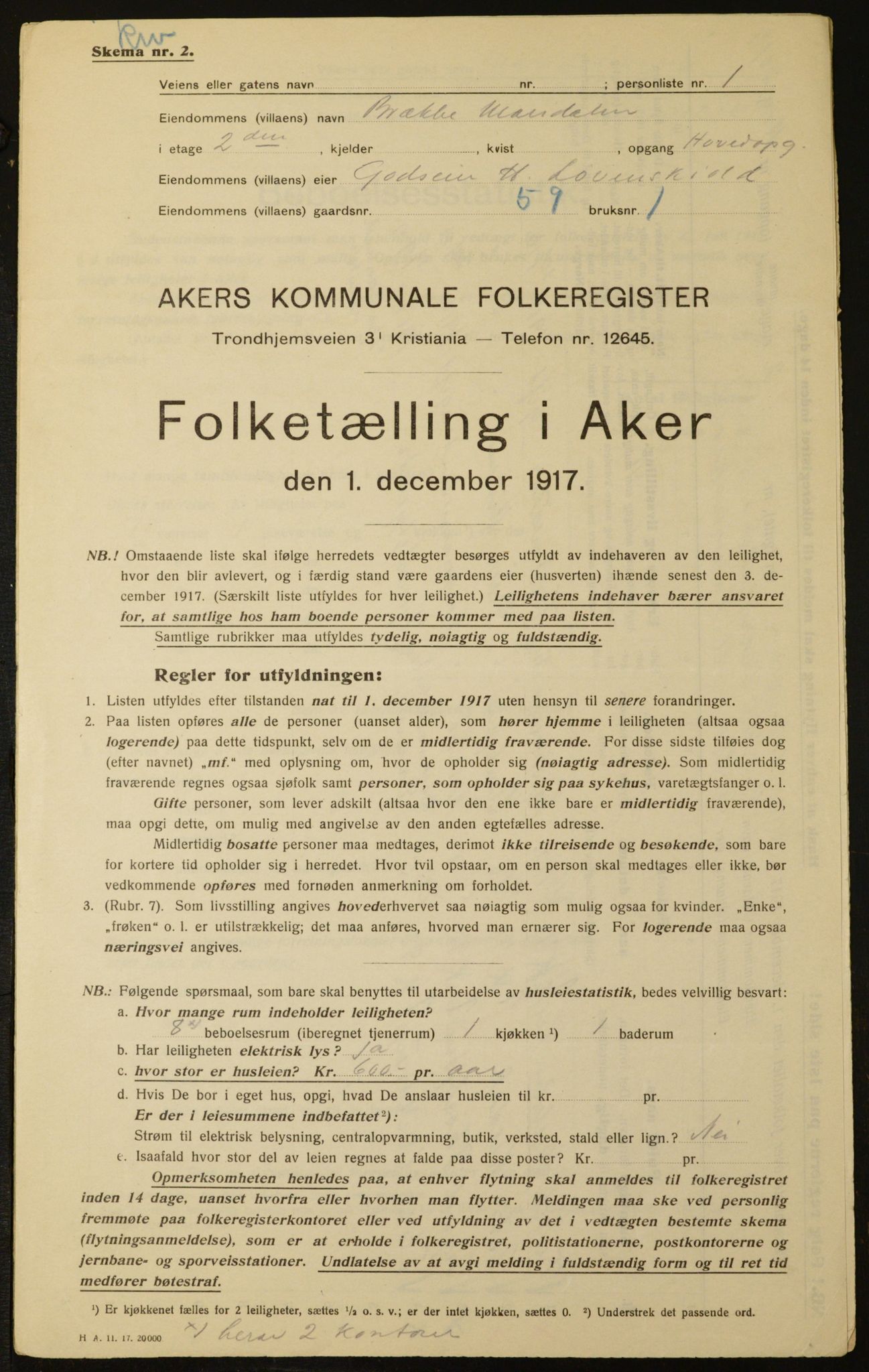 OBA, Kommunal folketelling 1.12.1917 for Aker, 1917, s. 11034