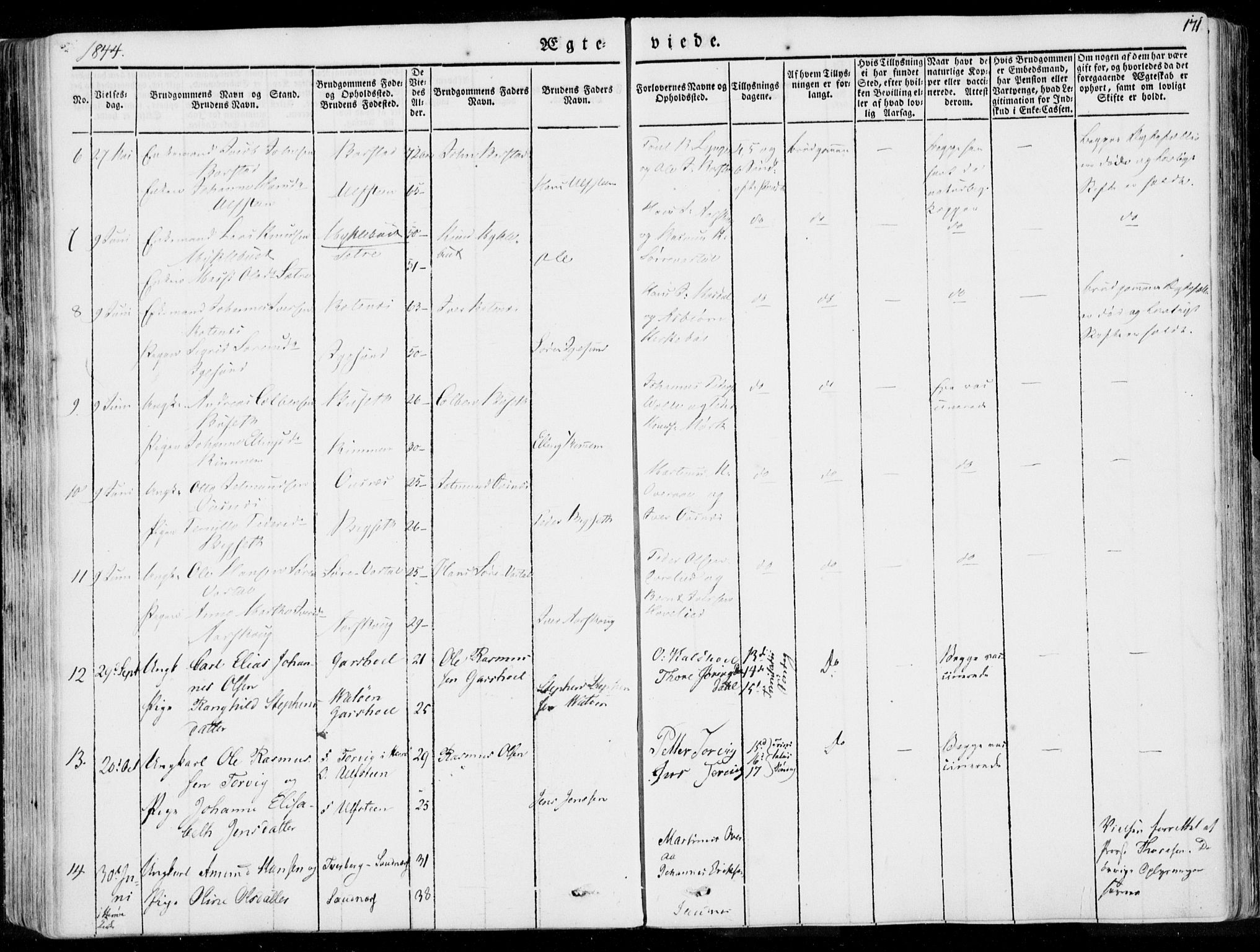 Ministerialprotokoller, klokkerbøker og fødselsregistre - Møre og Romsdal, AV/SAT-A-1454/509/L0104: Ministerialbok nr. 509A02, 1833-1847, s. 171