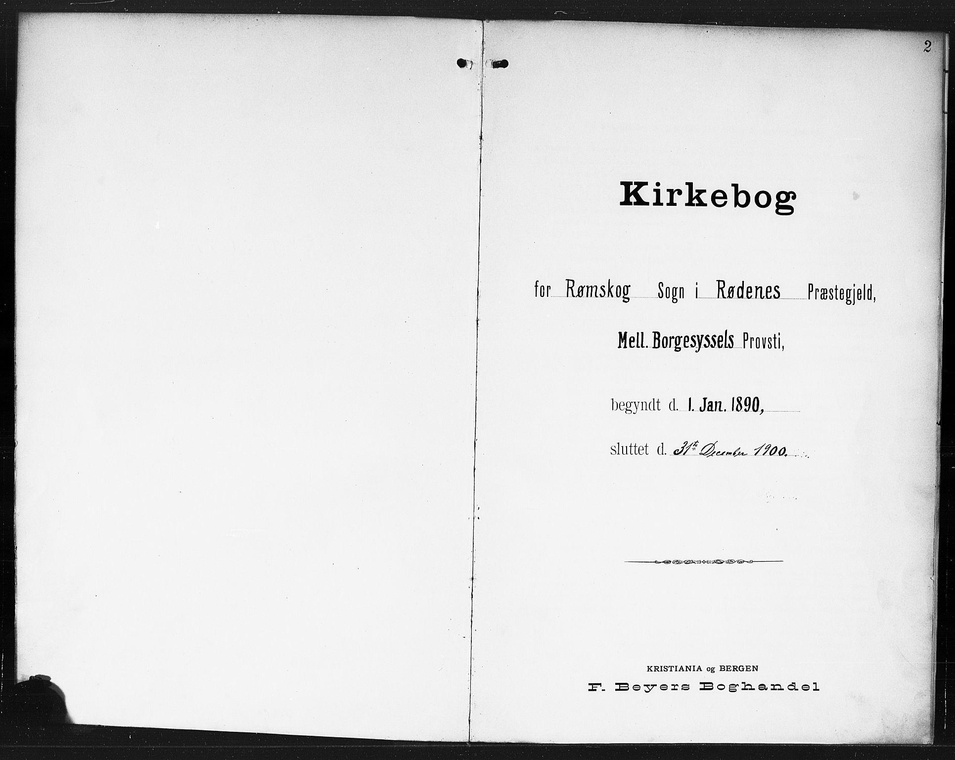 Rødenes prestekontor Kirkebøker, AV/SAO-A-2005/F/Fb/L0002: Ministerialbok nr. II 2, 1890-1900, s. 2