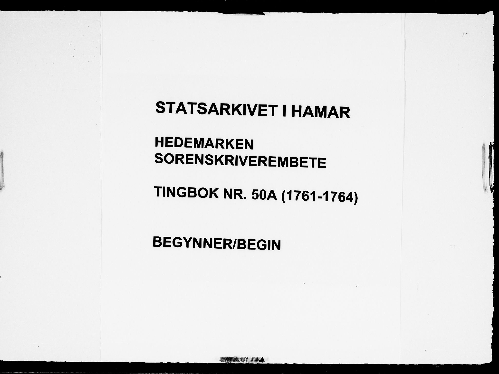 Hedemarken sorenskriveri, SAH/TING-034/G/Gb/L0050A: Tingbok, 1761-1768
