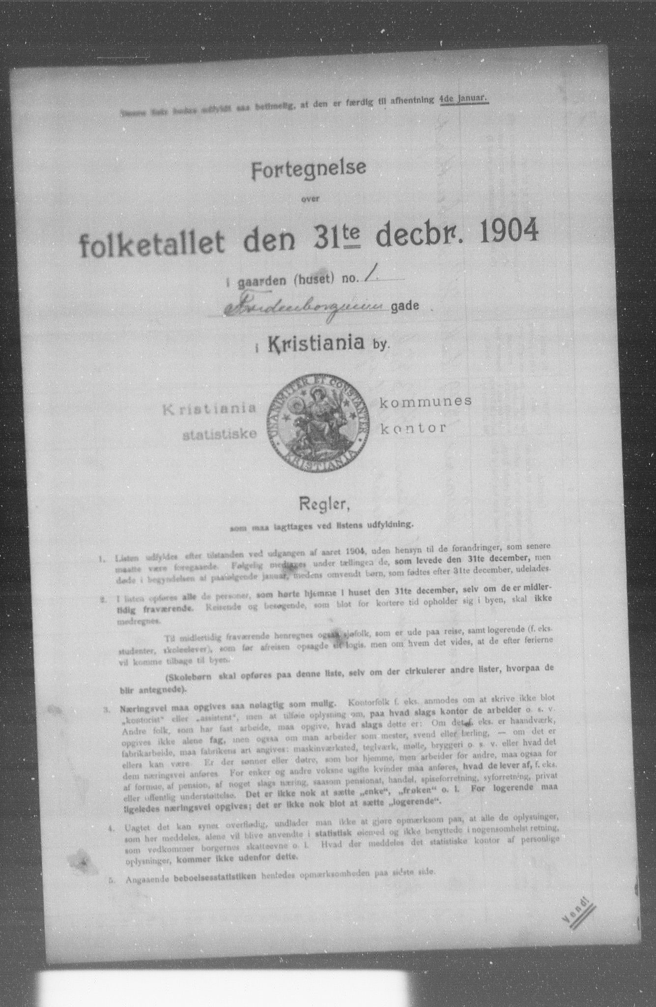 OBA, Kommunal folketelling 31.12.1904 for Kristiania kjøpstad, 1904, s. 5183