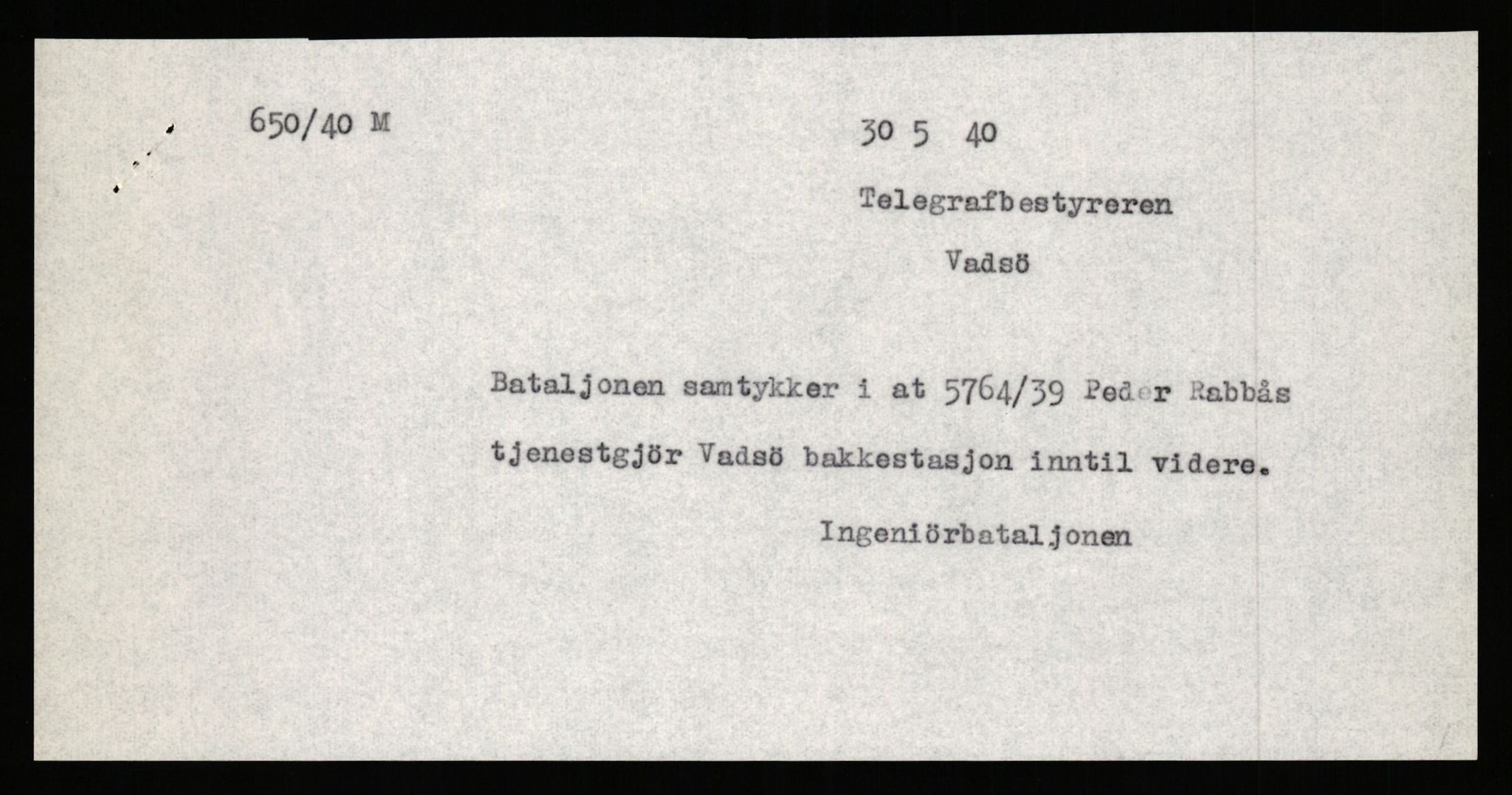 Forsvaret, Forsvarets krigshistoriske avdeling, AV/RA-RAFA-2017/Y/Yb/L0155: II-C-11-670  -  6. Divisjon: Hålogaland ingeniørbataljon, 1940, s. 516