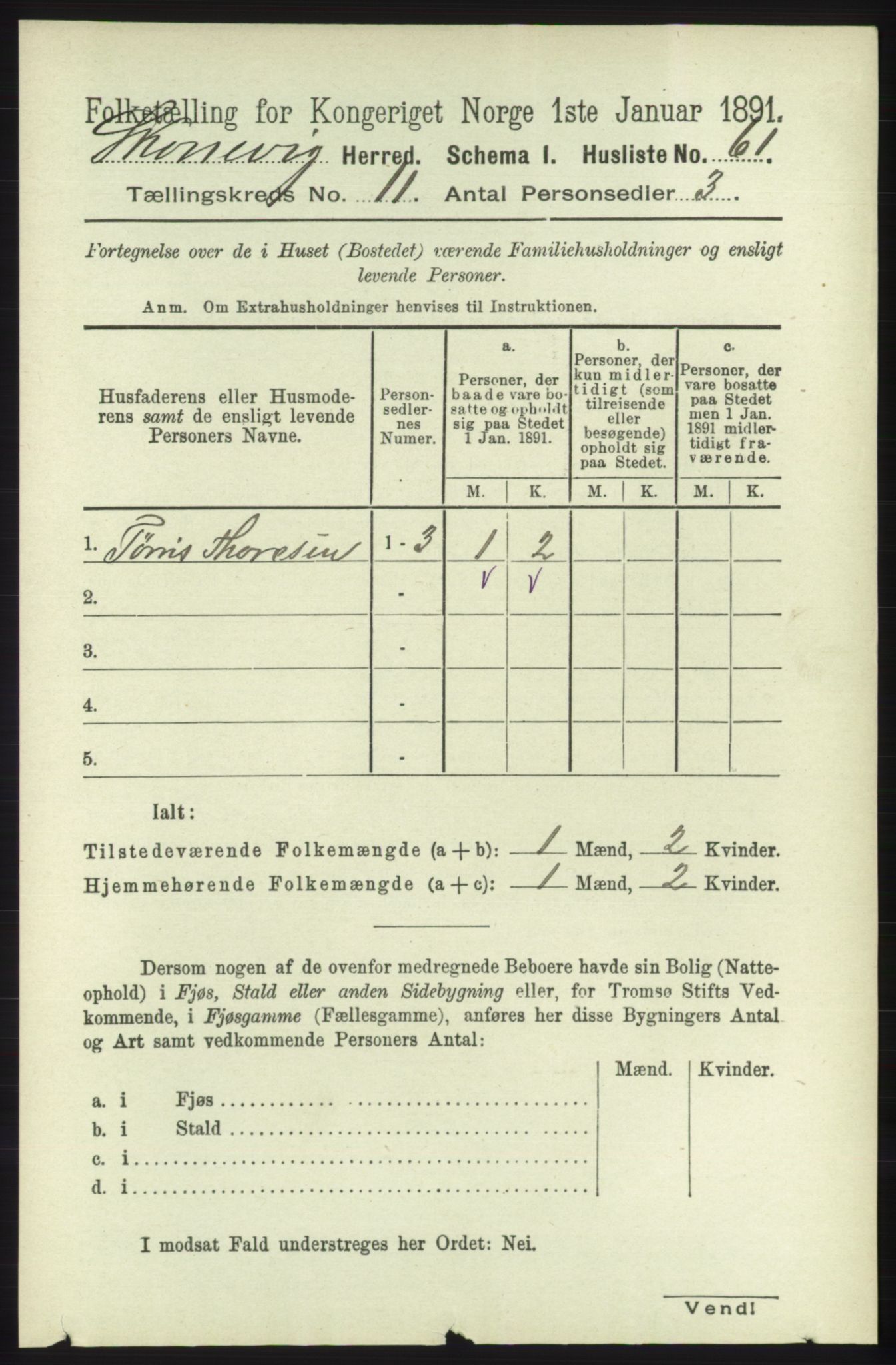 RA, Folketelling 1891 for 1212 Skånevik herred, 1891, s. 3312