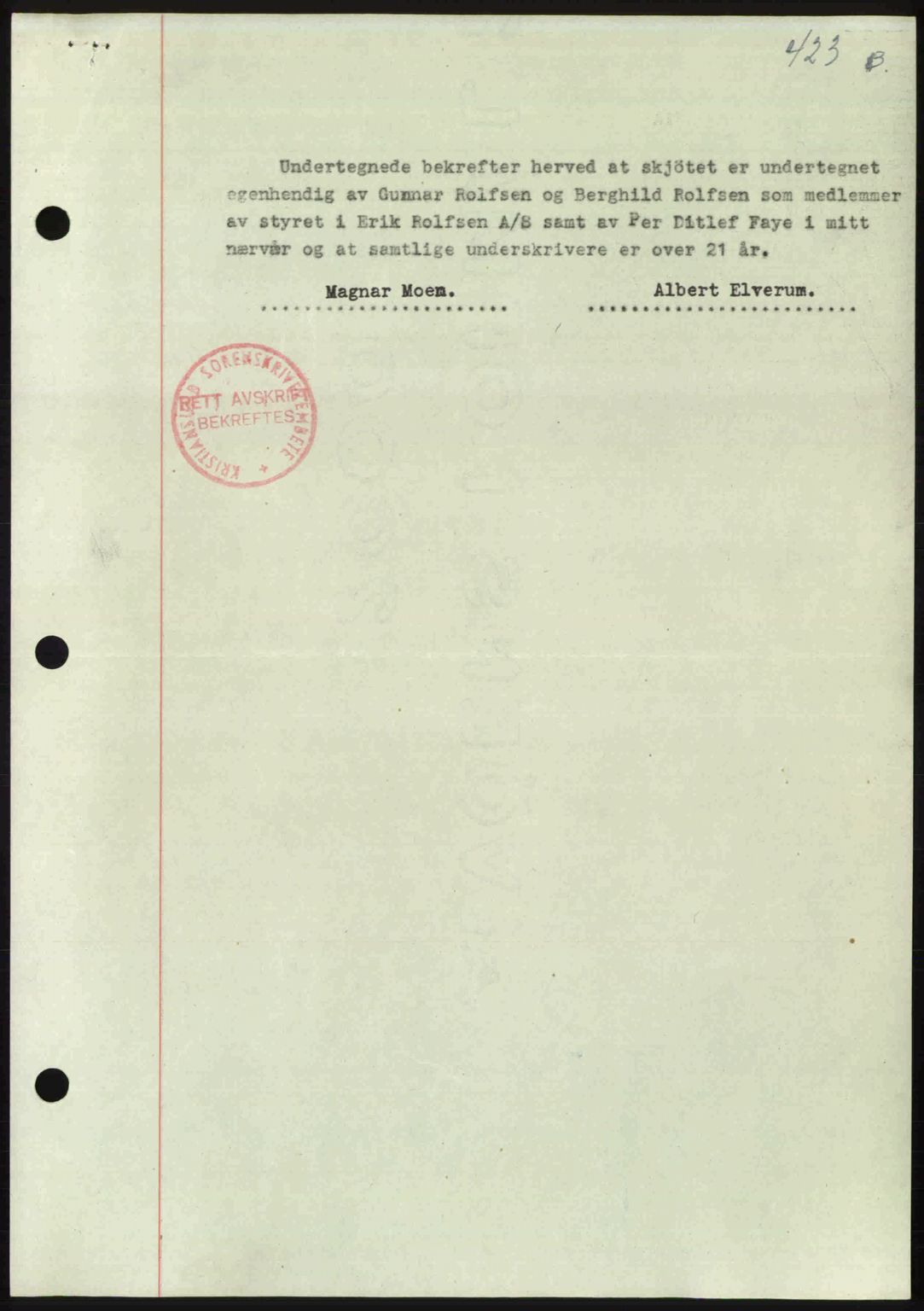 Kristiansund byfogd, AV/SAT-A-4587/A/27: Pantebok nr. 39b, 1946-1947, Dagboknr: 856/1947