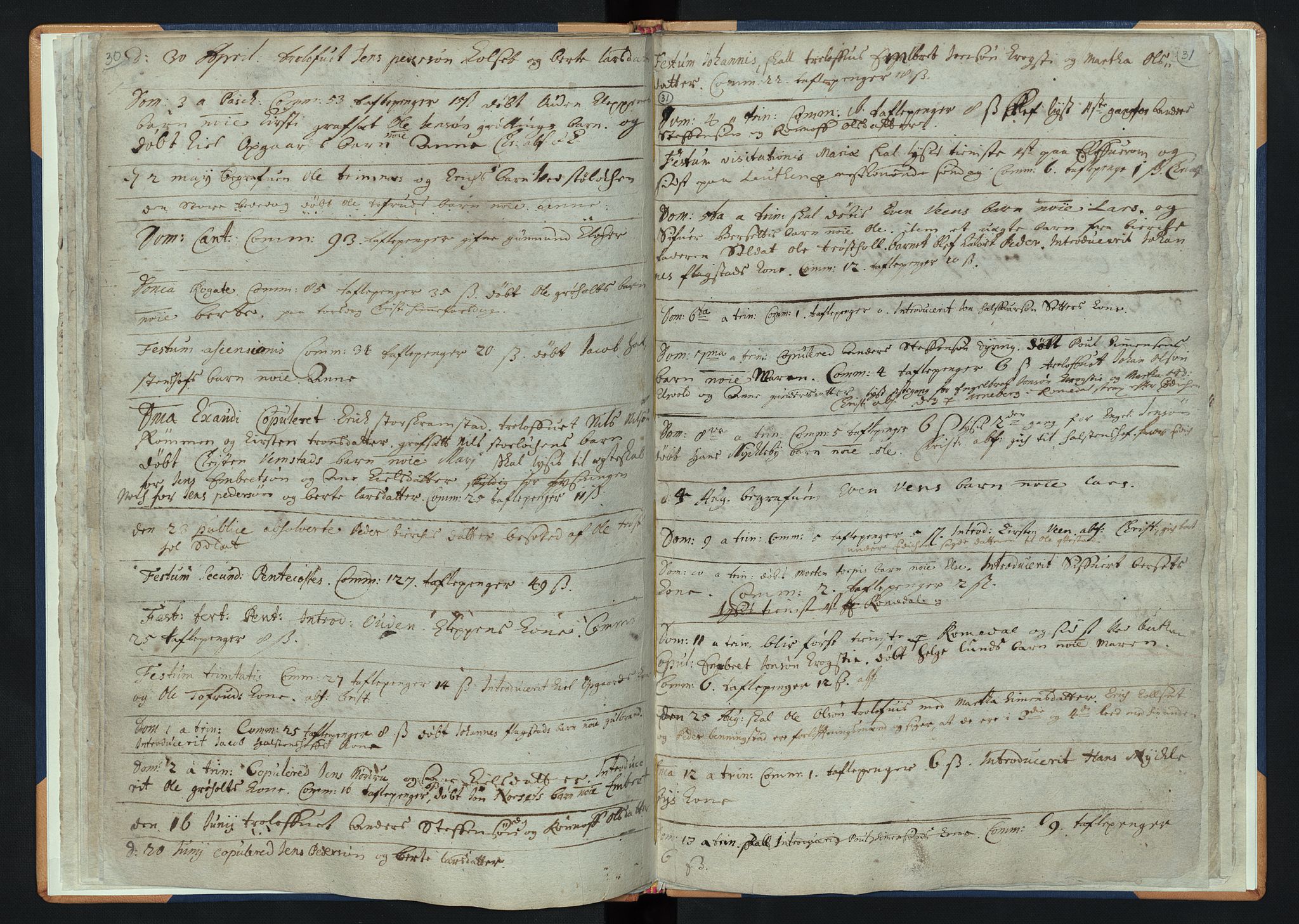 Løten prestekontor, AV/SAH-PREST-022/K/Ka/L0001: Ministerialbok nr. 1, 1694-1711, s. 30-31