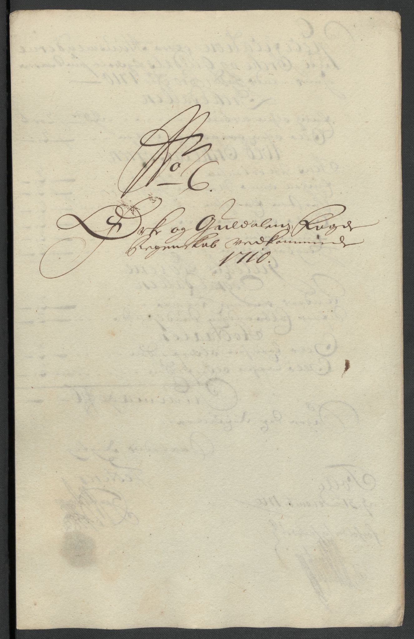 Rentekammeret inntil 1814, Reviderte regnskaper, Fogderegnskap, AV/RA-EA-4092/R60/L3960: Fogderegnskap Orkdal og Gauldal, 1710, s. 130