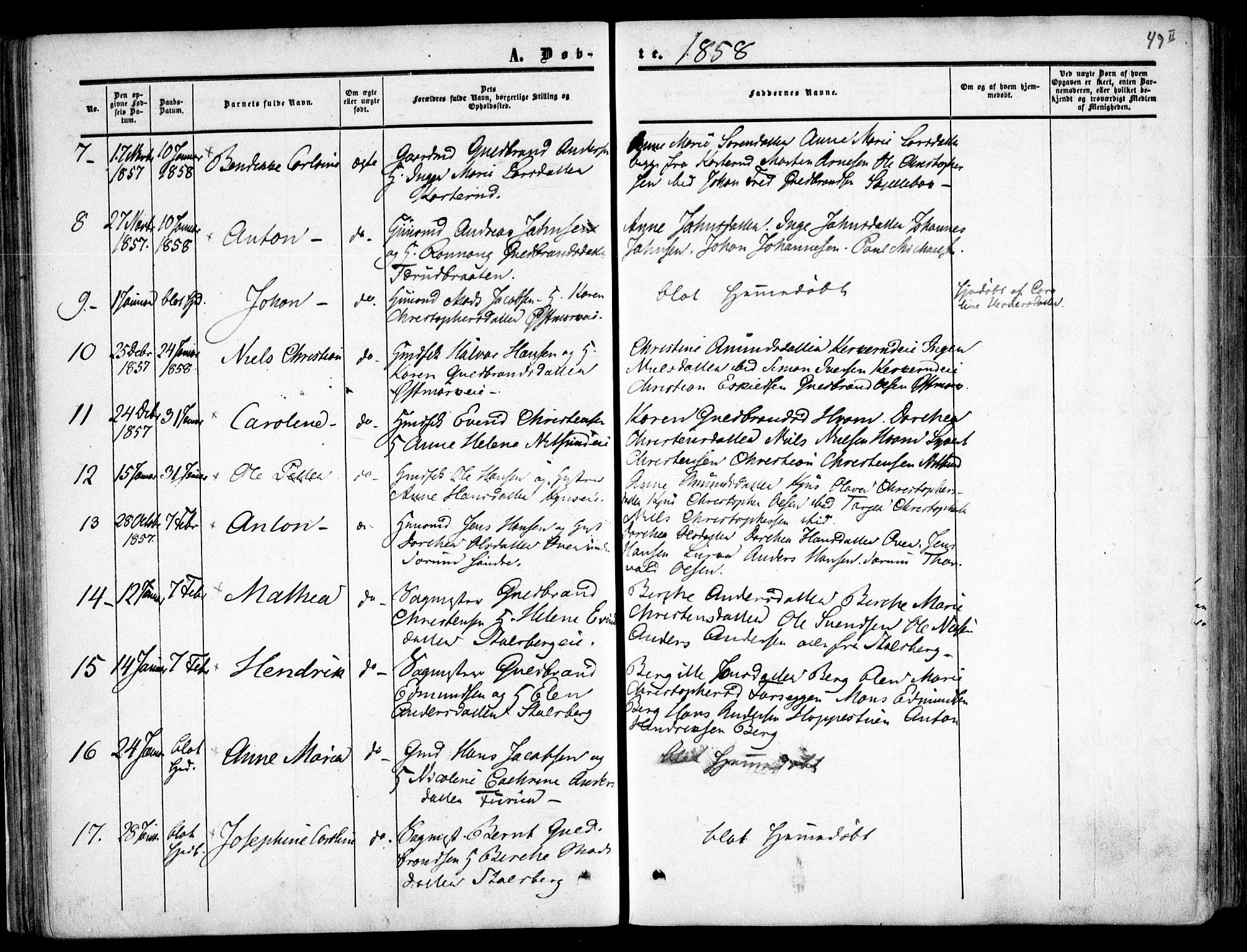 Skedsmo prestekontor Kirkebøker, AV/SAO-A-10033a/F/Fa/L0010: Ministerialbok nr. I 10, 1854-1865, s. 49