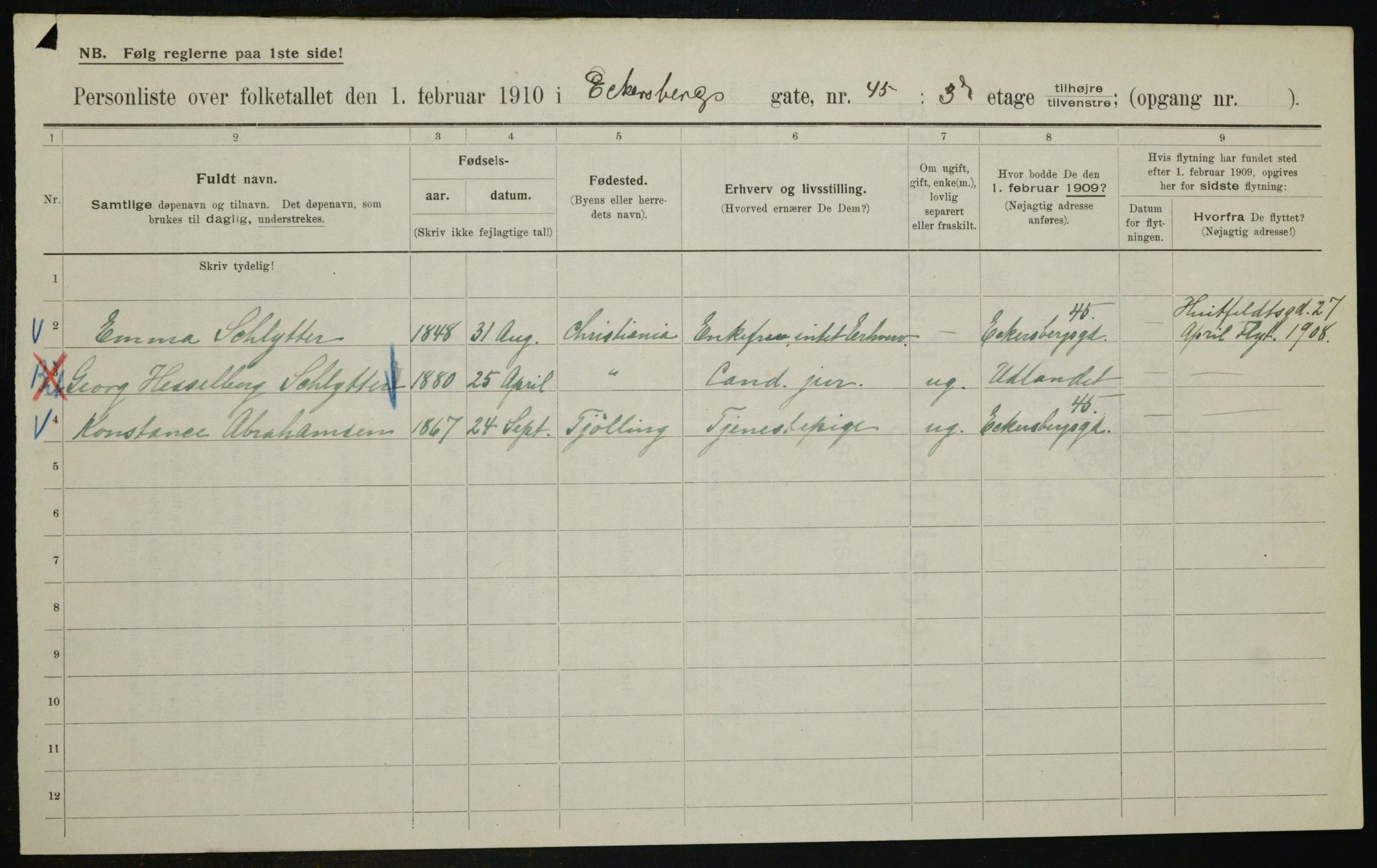 OBA, Kommunal folketelling 1.2.1910 for Kristiania, 1910, s. 17745