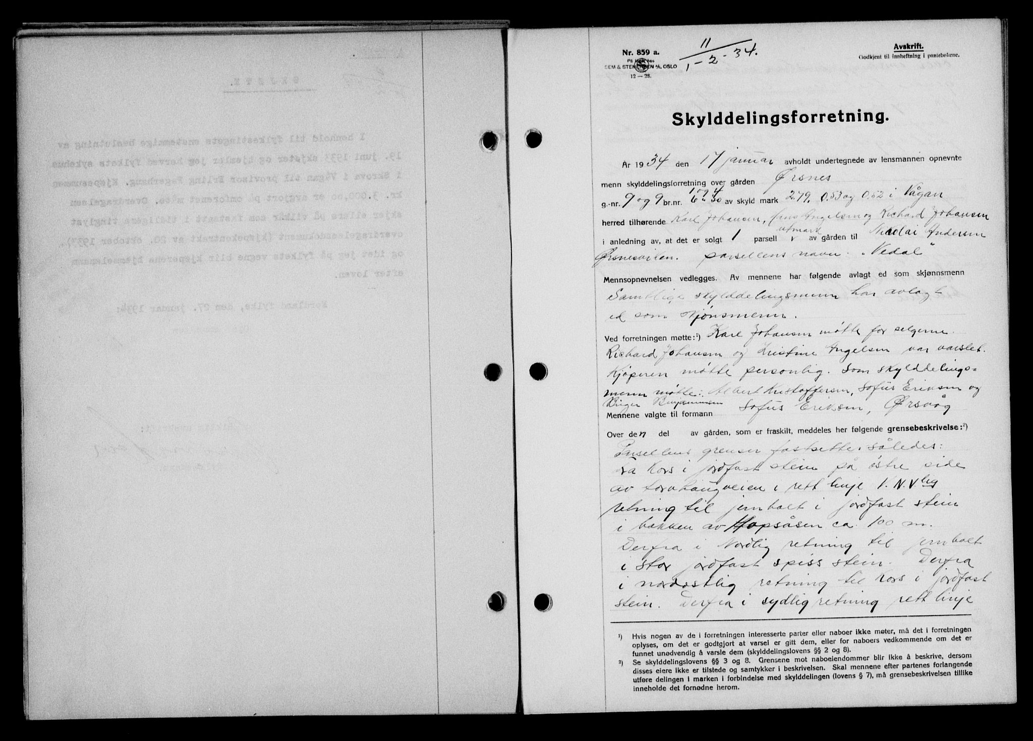 Lofoten sorenskriveri, AV/SAT-A-0017/1/2/2C/L0029b: Pantebok nr. 29b, 1934-1934, Tingl.dato: 01.02.1934