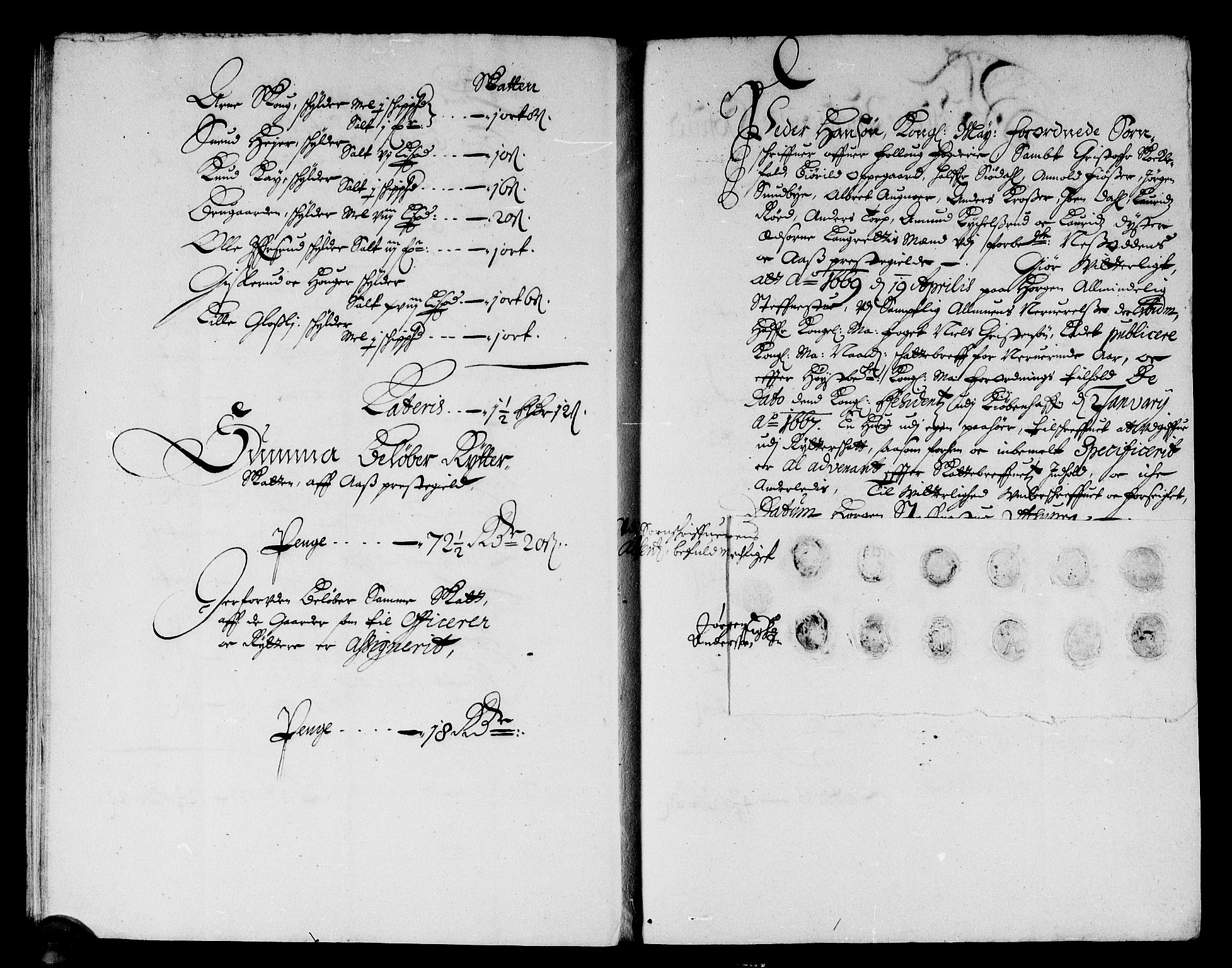 Rentekammeret inntil 1814, Reviderte regnskaper, Stiftamtstueregnskaper, Landkommissariatet på Akershus og Akershus stiftamt, AV/RA-EA-5869/R/Rb/L0057: Akershus stiftamt, 1669