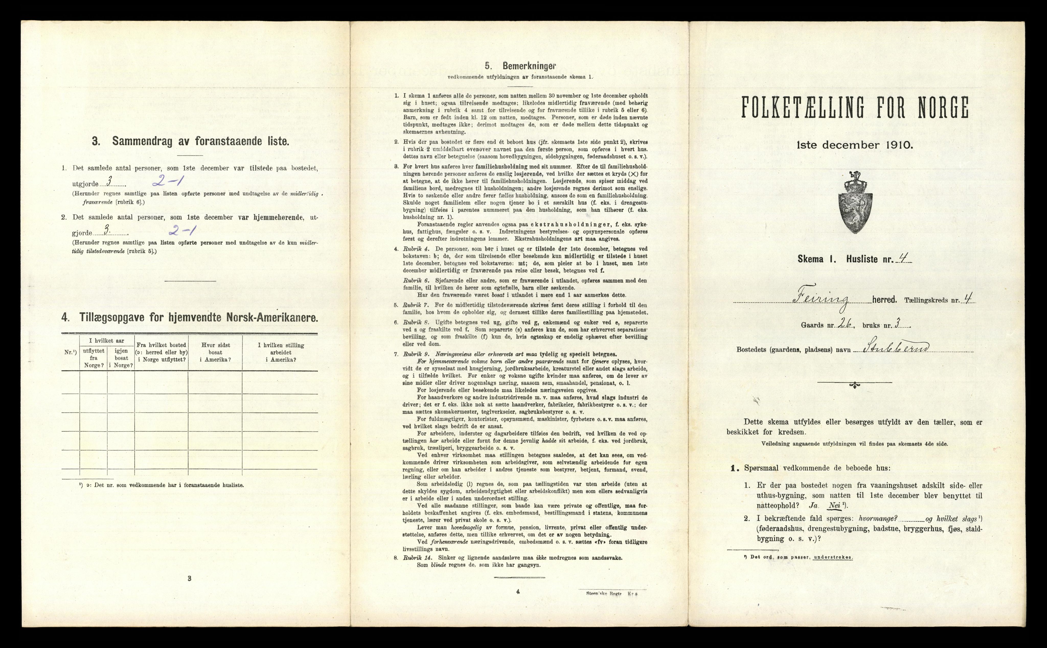 RA, Folketelling 1910 for 0240 Feiring herred, 1910, s. 332