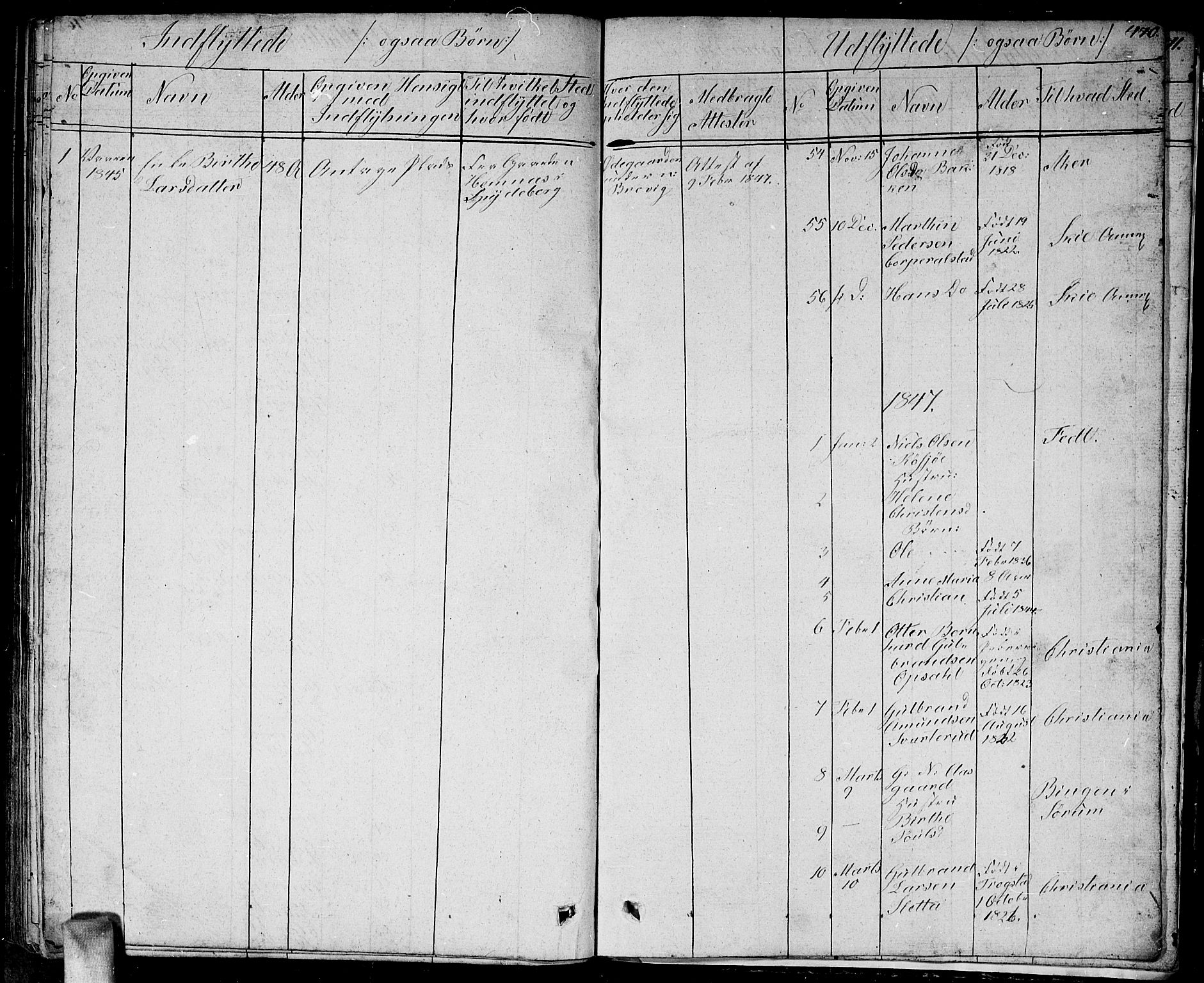Enebakk prestekontor Kirkebøker, AV/SAO-A-10171c/G/Ga/L0003: Klokkerbok nr. I 3, 1833-1849, s. 470