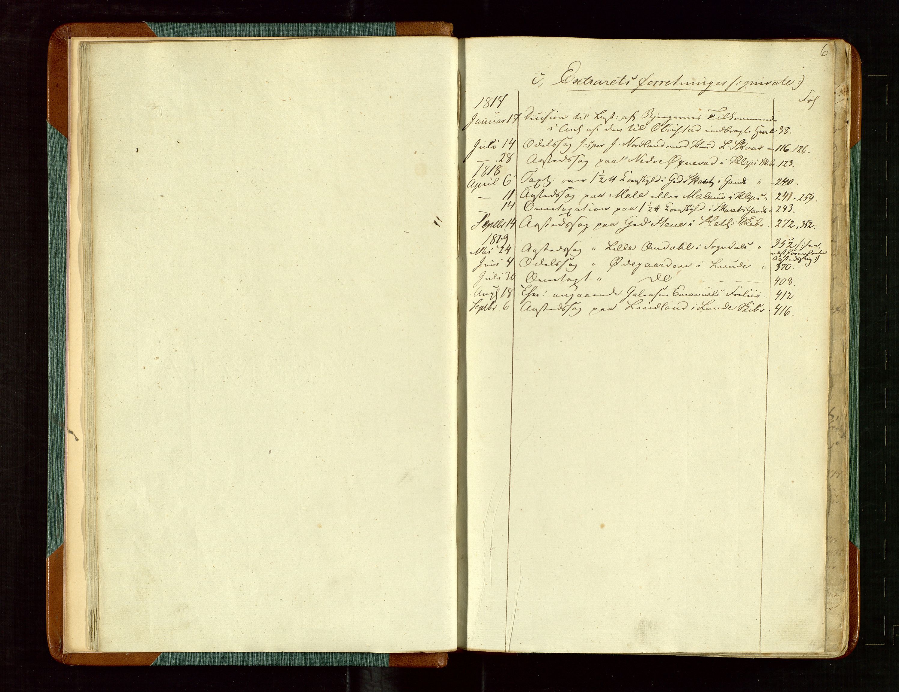 Jæren og Dalane sorenskriveri, SAST/A-100306/3/30/30BA/L0101a: TINGBOK, 1816-1820, s. 6