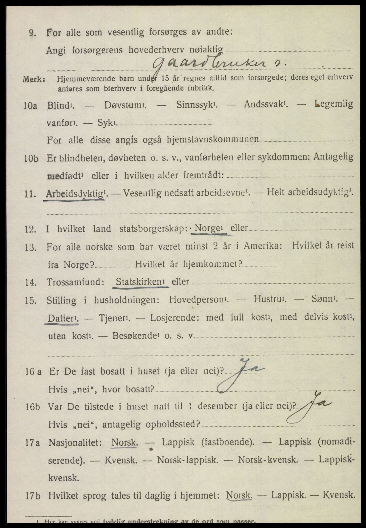 SAT, Folketelling 1920 for 1736 Snåsa herred, 1920, s. 1069
