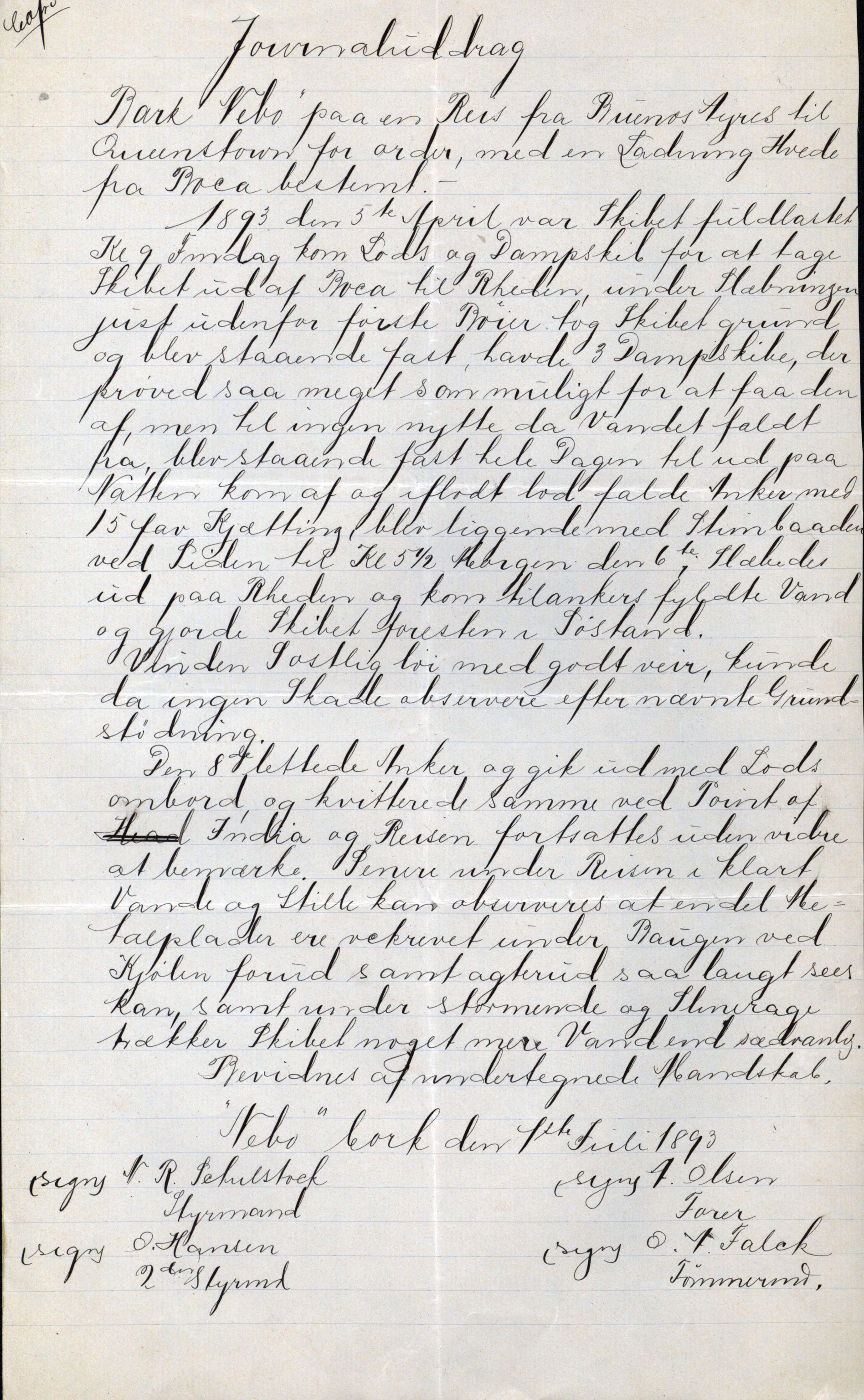 Pa 63 - Østlandske skibsassuranceforening, VEMU/A-1079/G/Ga/L0030/0005: Havaridokumenter / Imanuel, Jury, Nyborg, Vebo, 1893, s. 31