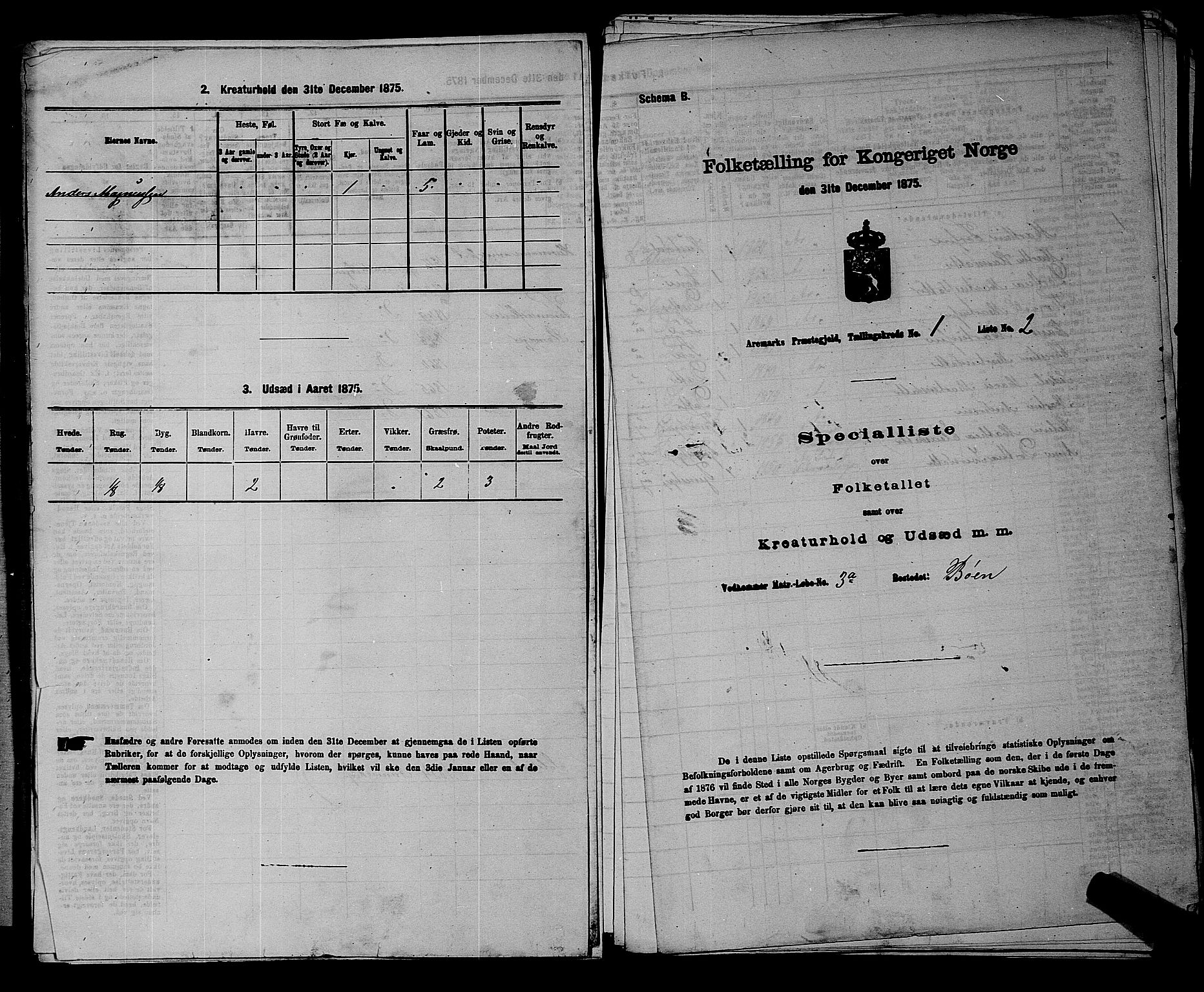 RA, Folketelling 1875 for 0118P Aremark prestegjeld, 1875, s. 84