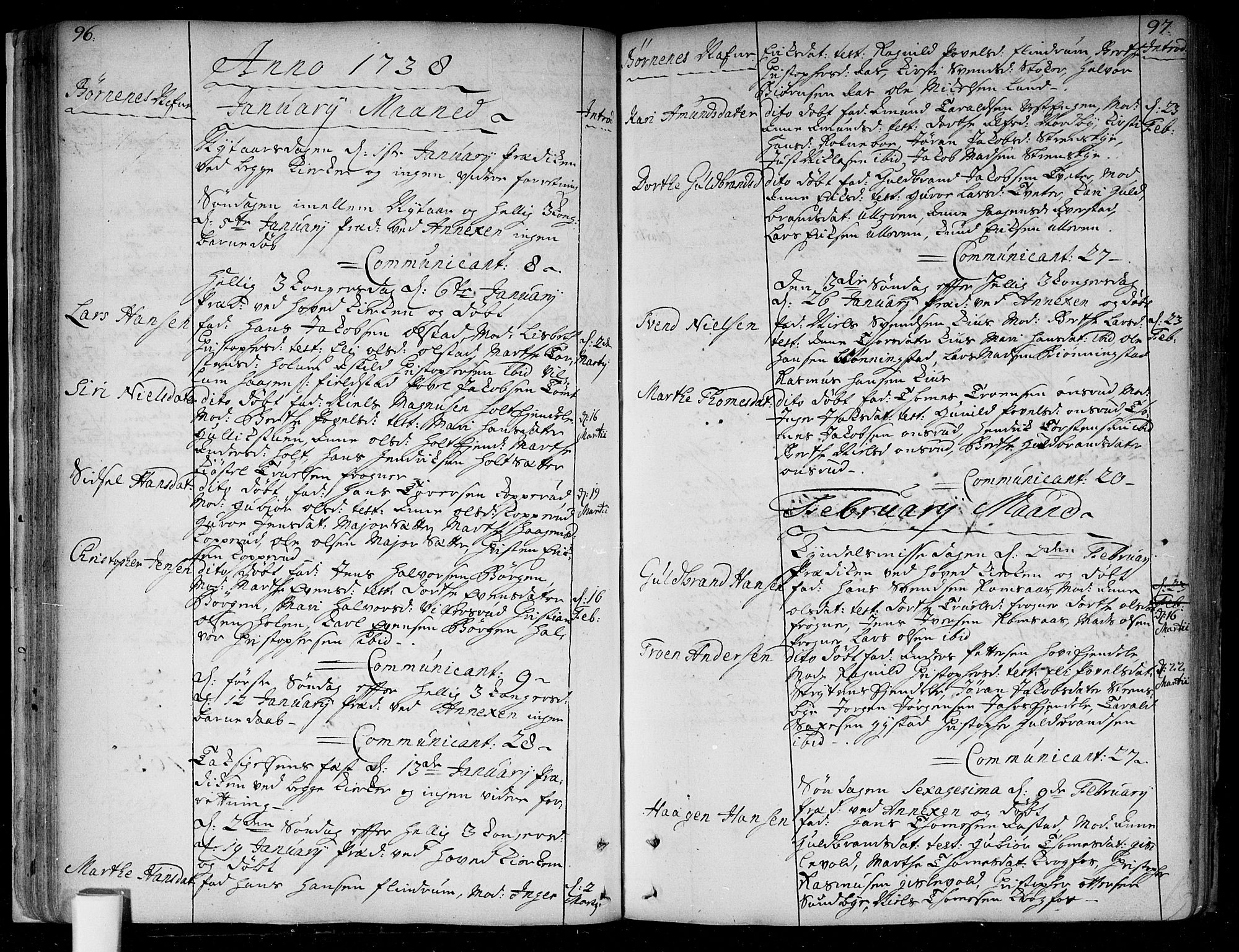 Ullensaker prestekontor Kirkebøker, AV/SAO-A-10236a/F/Fa/L0005: Ministerialbok nr. I 5, 1733-1762, s. 96-97