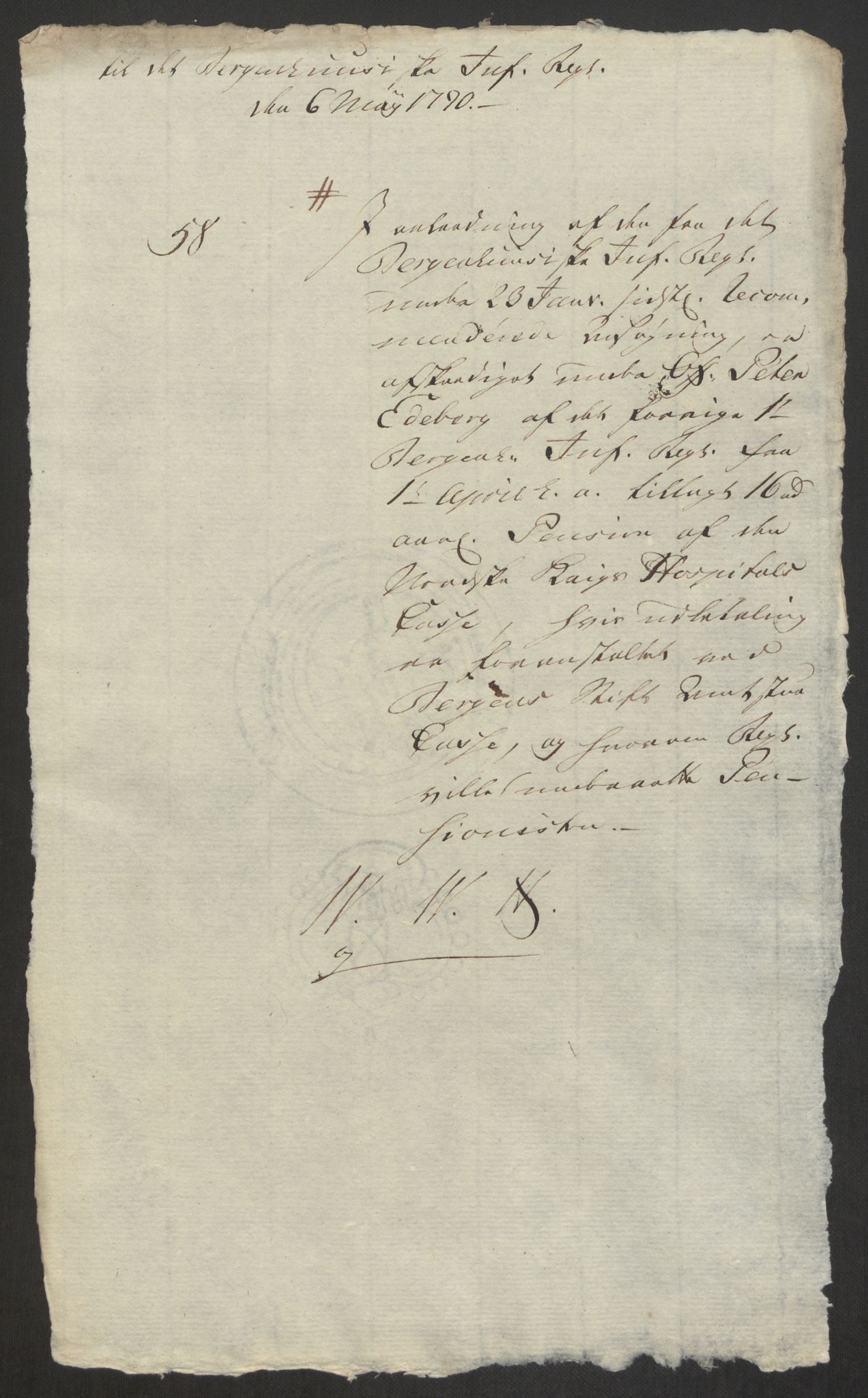 Forsvaret, Den norske kvesthuskasse/krigshospitalkasse, AV/RA-RAFA-1887/F/Fa/L0008: Konsepter, 1790-1793, s. 115