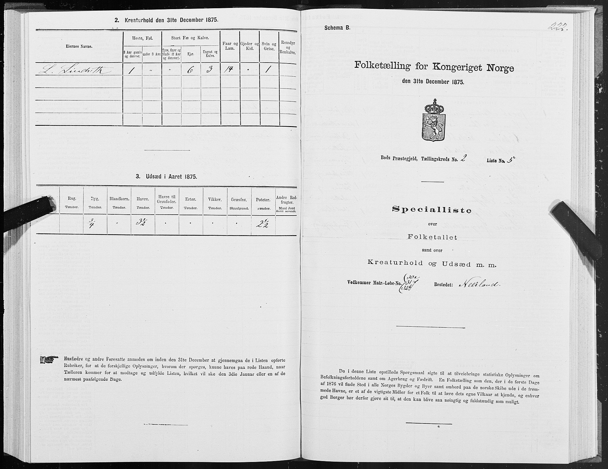 SAT, Folketelling 1875 for 1549P Bud prestegjeld, 1875, s. 1222