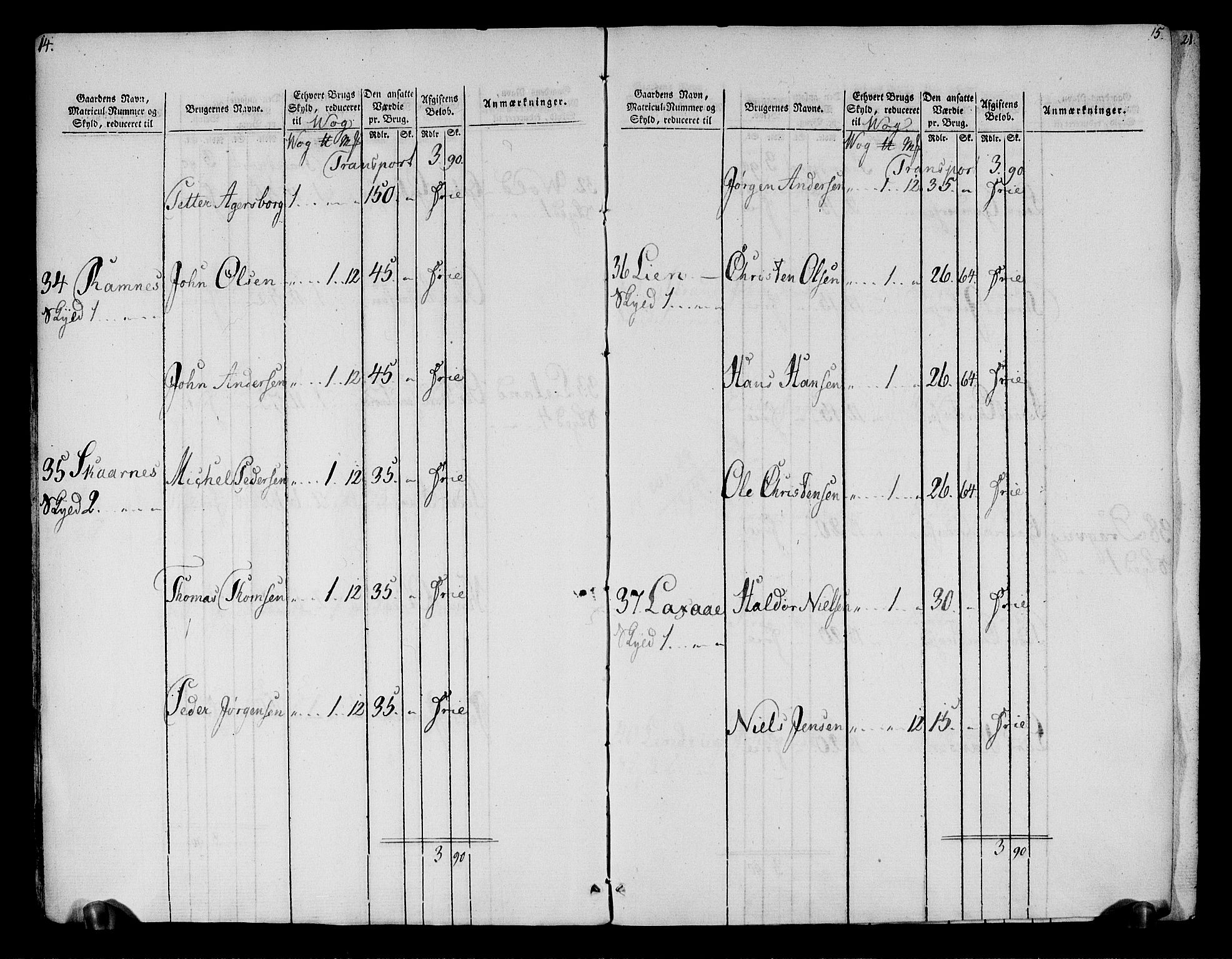 Rentekammeret inntil 1814, Realistisk ordnet avdeling, AV/RA-EA-4070/N/Ne/Nea/L0161: Salten fogderi. Oppebørselsregister, 1803-1804, s. 9