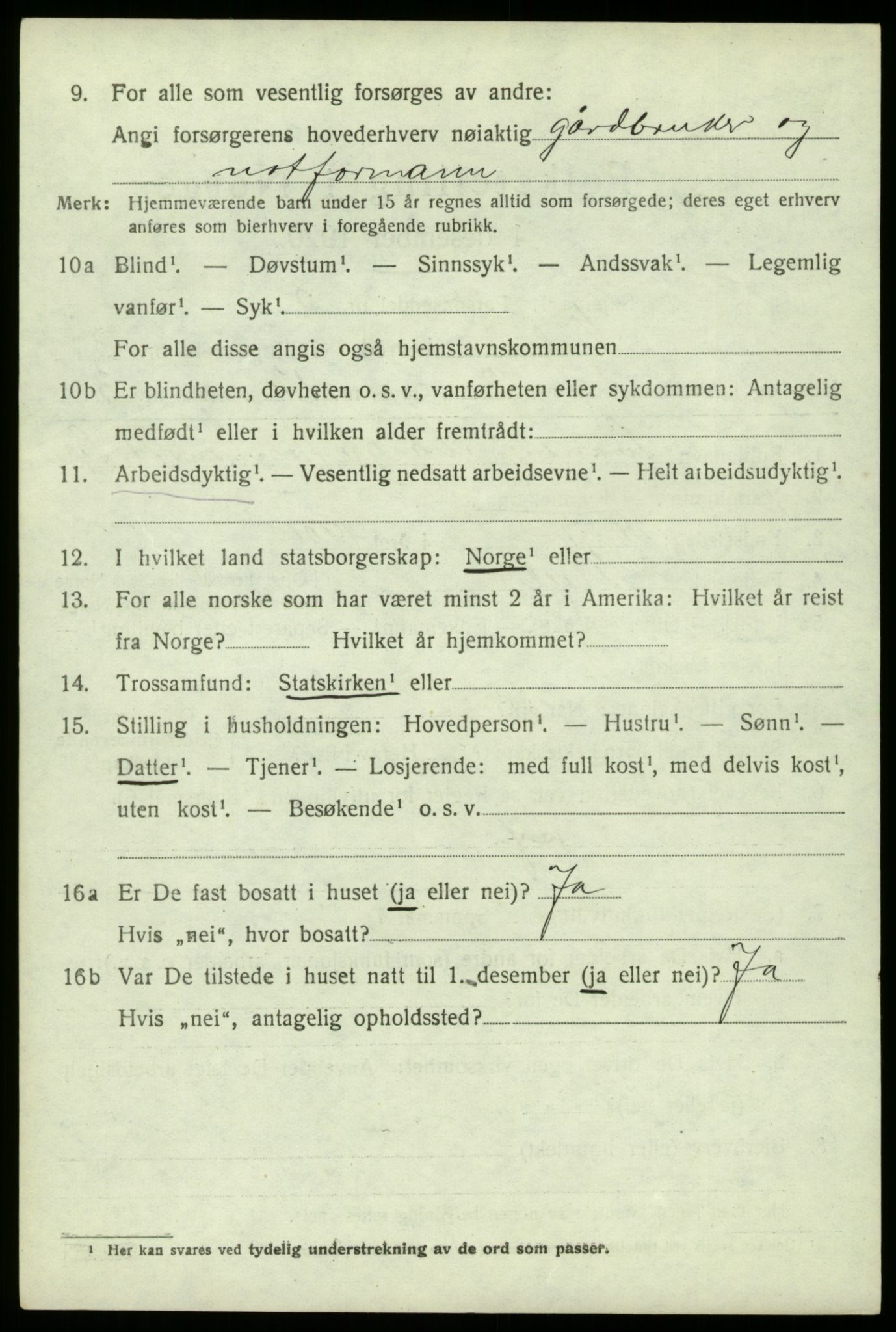 SAB, Folketelling 1920 for 1246 Fjell herred, 1920, s. 2975