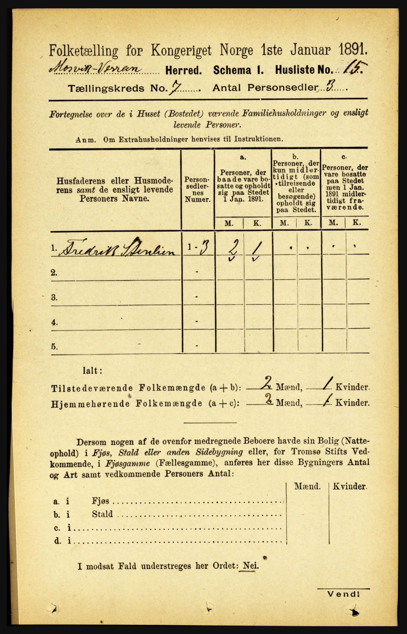 RA, Folketelling 1891 for 1723 Mosvik og Verran herred, 1891, s. 2864