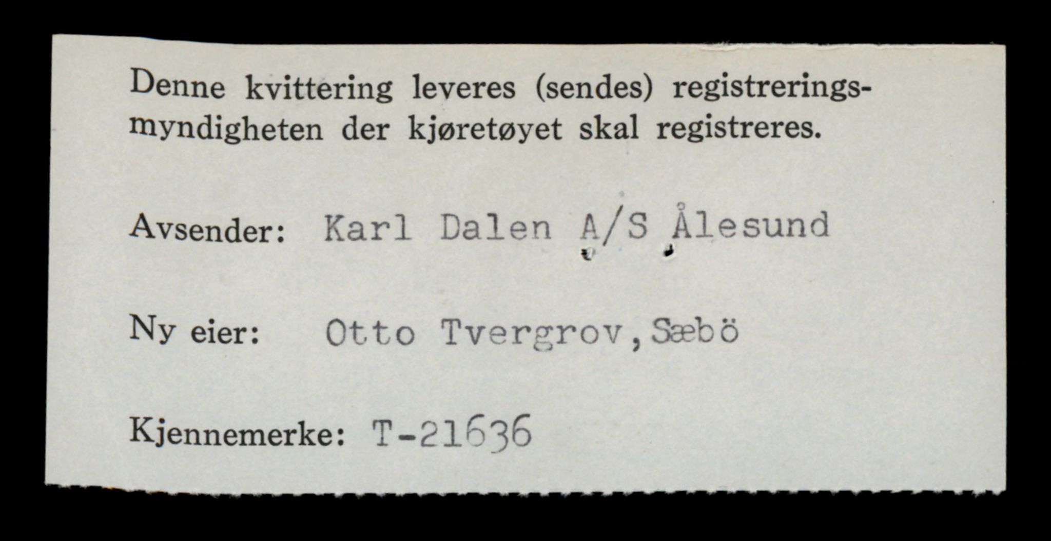 Møre og Romsdal vegkontor - Ålesund trafikkstasjon, SAT/A-4099/F/Fe/L0003: Registreringskort for kjøretøy T 232 - T 340, 1927-1998, s. 3023