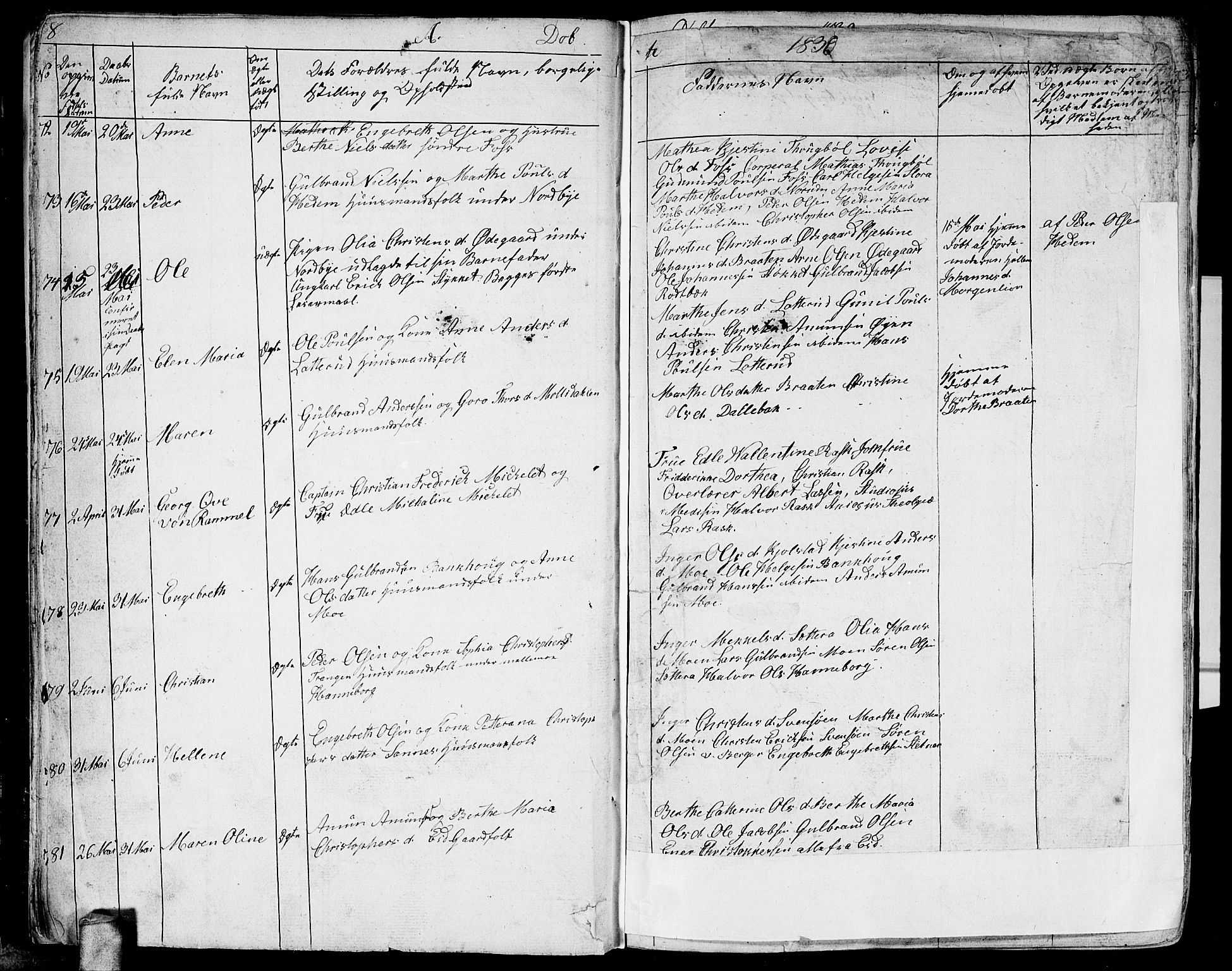 Aurskog prestekontor Kirkebøker, AV/SAO-A-10304a/G/Ga/L0002: Klokkerbok nr. I 2, 1829-1857, s. 8