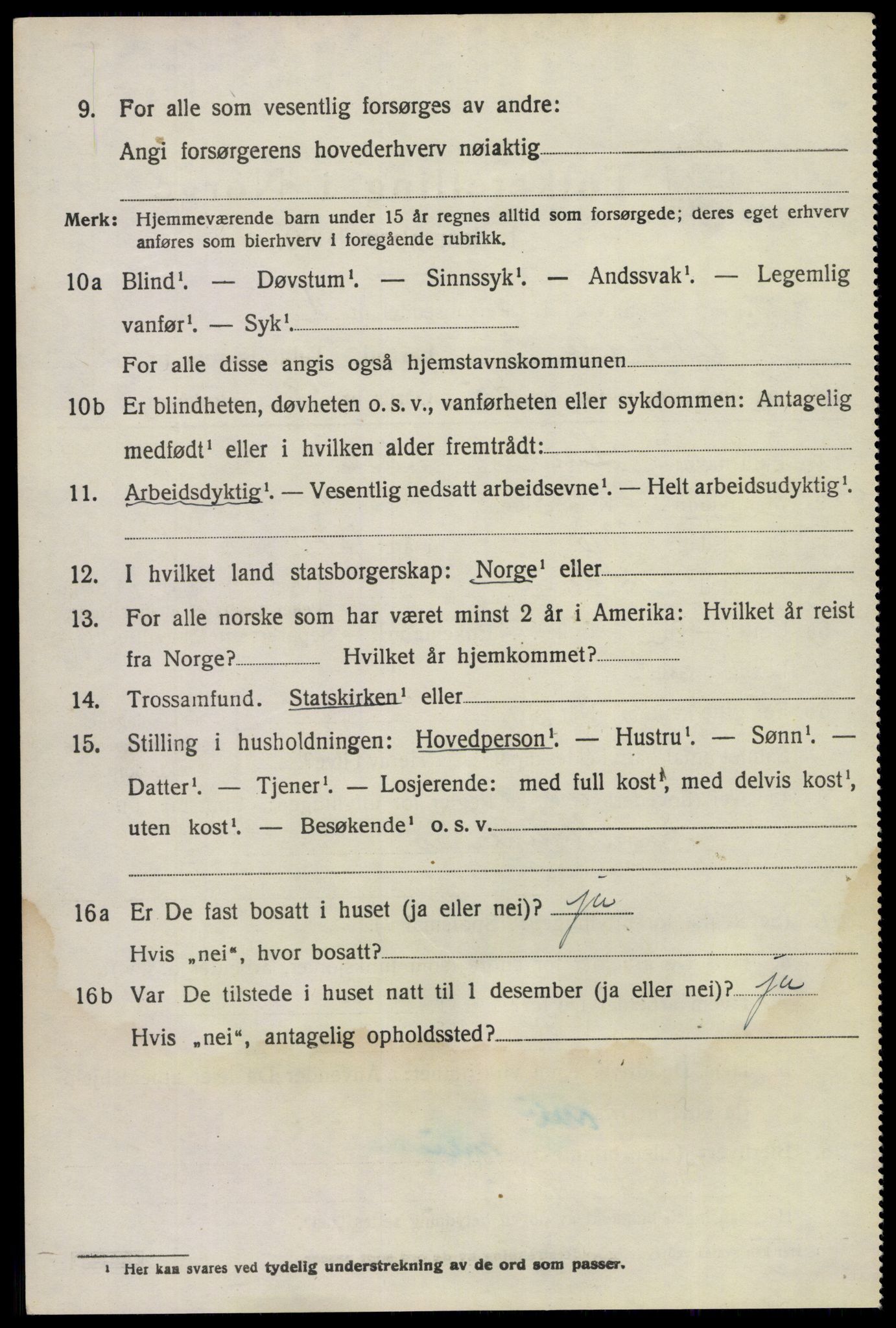 SAKO, Folketelling 1920 for 0814 Bamble herred, 1920, s. 4284