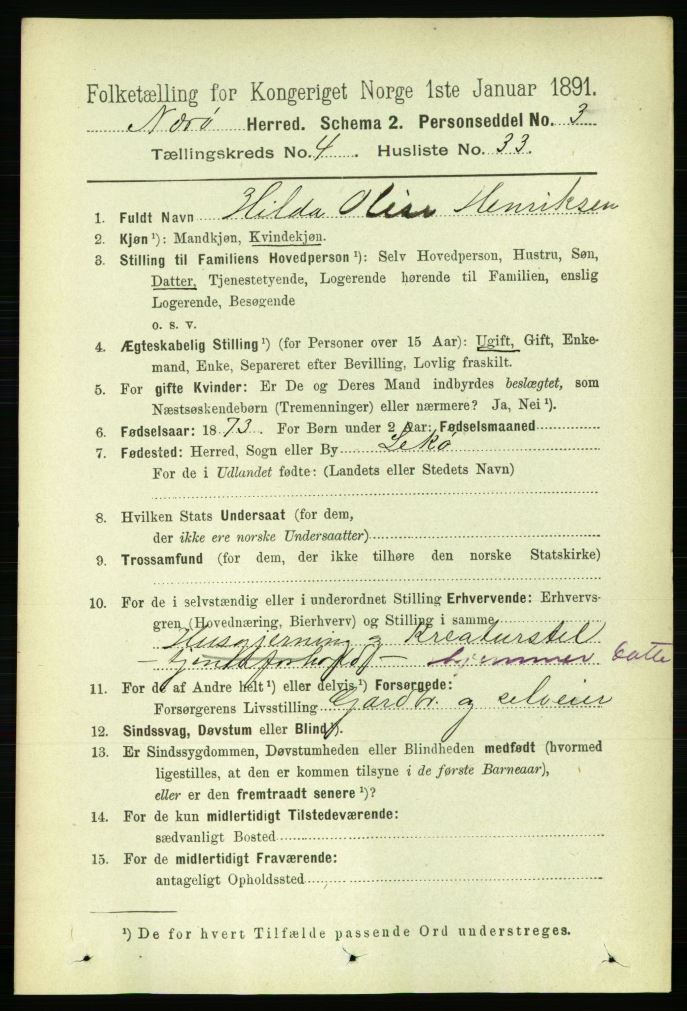 RA, Folketelling 1891 for 1751 Nærøy herred, 1891, s. 2092
