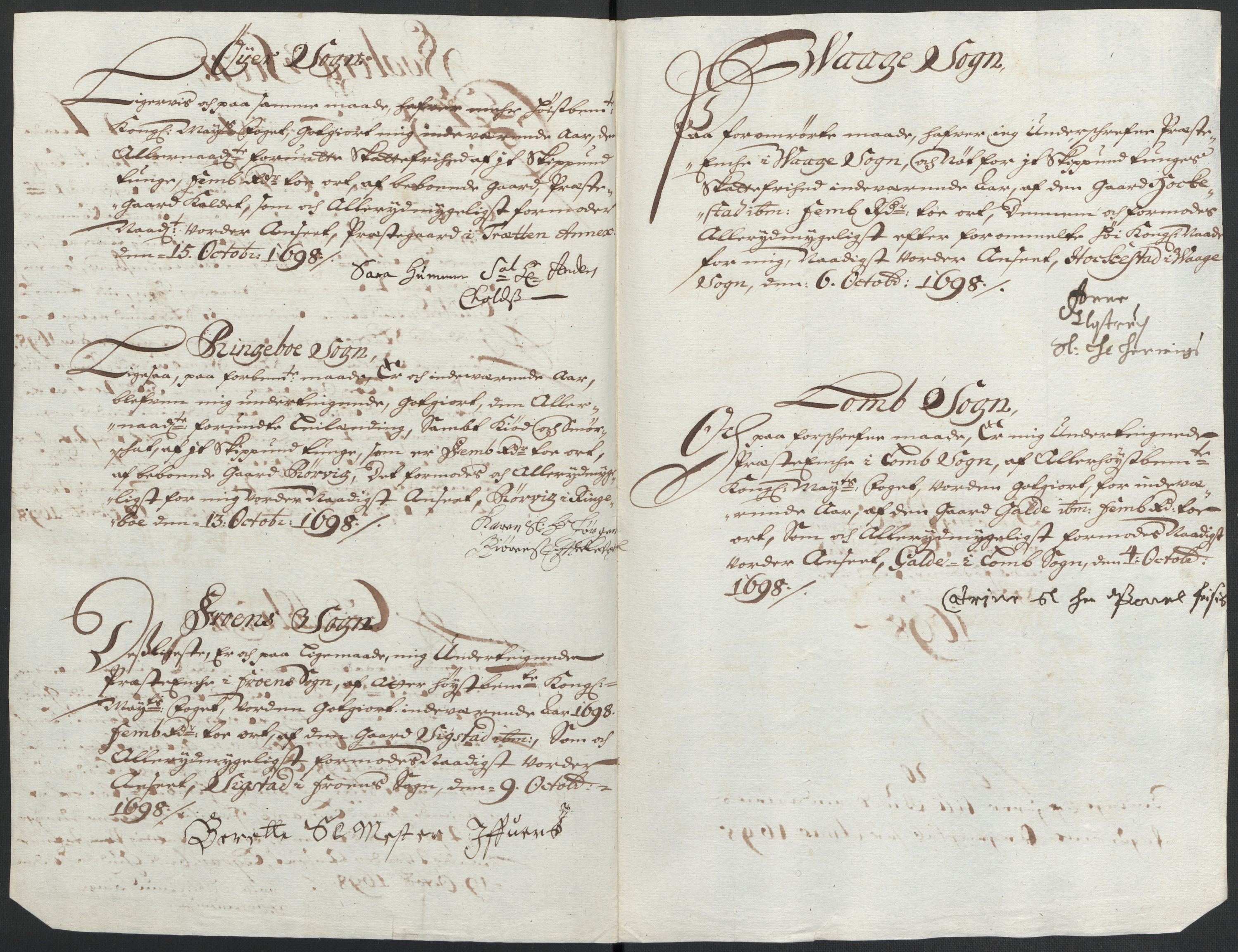 Rentekammeret inntil 1814, Reviderte regnskaper, Fogderegnskap, RA/EA-4092/R17/L1171: Fogderegnskap Gudbrandsdal, 1698, s. 163
