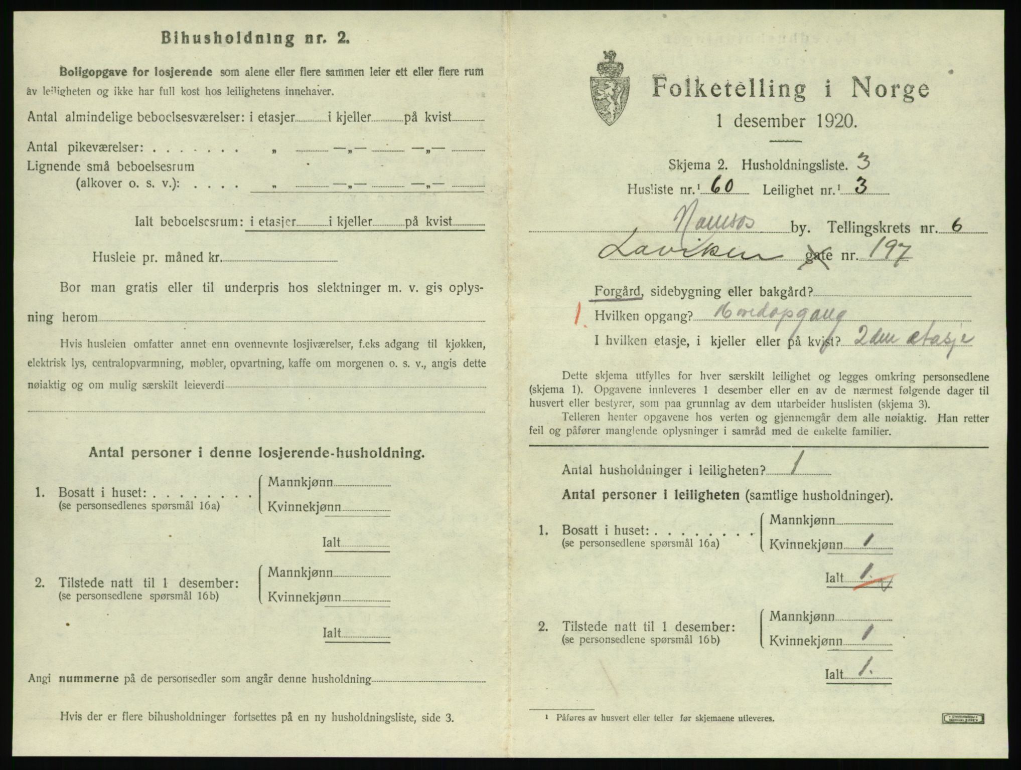 SAT, Folketelling 1920 for 1703 Namsos ladested, 1920, s. 2003