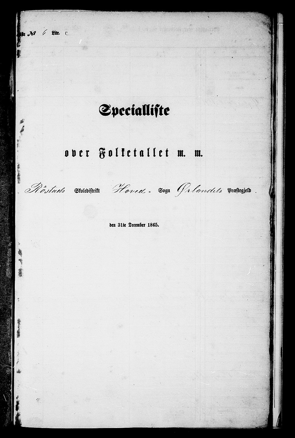 RA, Folketelling 1865 for 1621P Ørland prestegjeld, 1865, s. 147