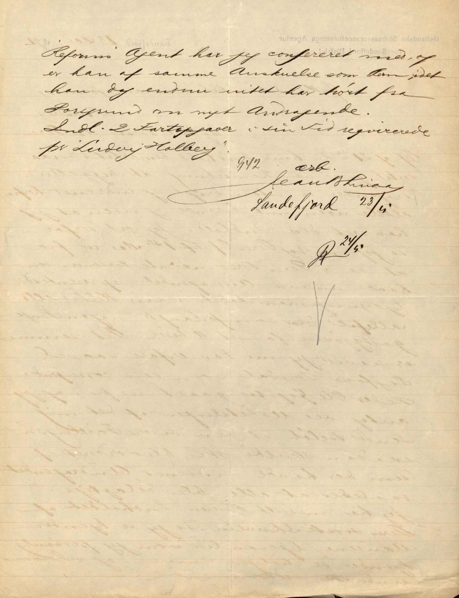 Pa 63 - Østlandske skibsassuranceforening, VEMU/A-1079/G/Ga/L0027/0012: Havaridokumenter / Hans Nielsen Hauge, Verena, Guldfaxe, India, Industri, 1891, s. 34