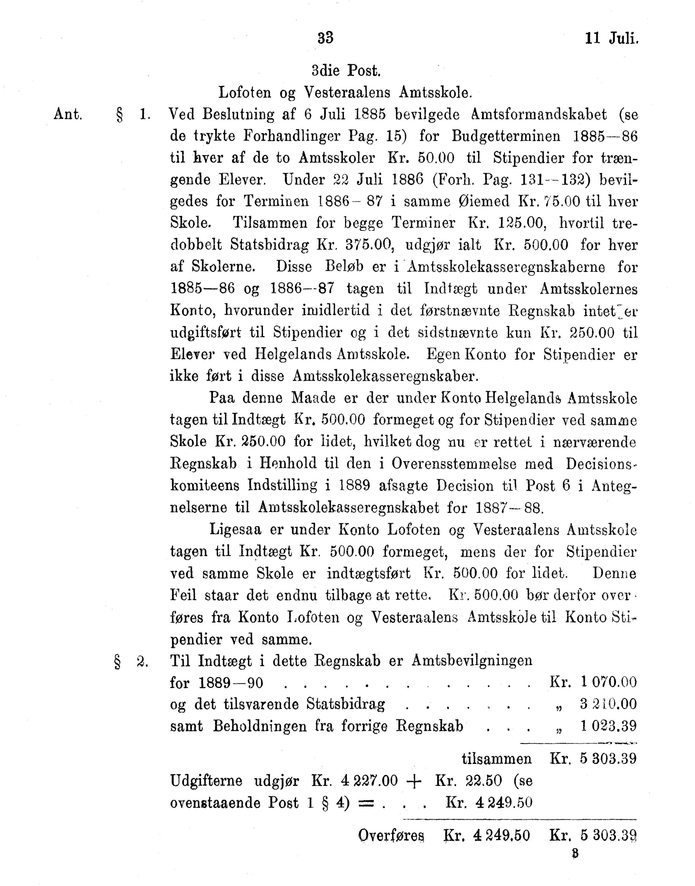 Nordland Fylkeskommune. Fylkestinget, AIN/NFK-17/176/A/Ac/L0016: Fylkestingsforhandlinger 1891-1893, 1891-1893