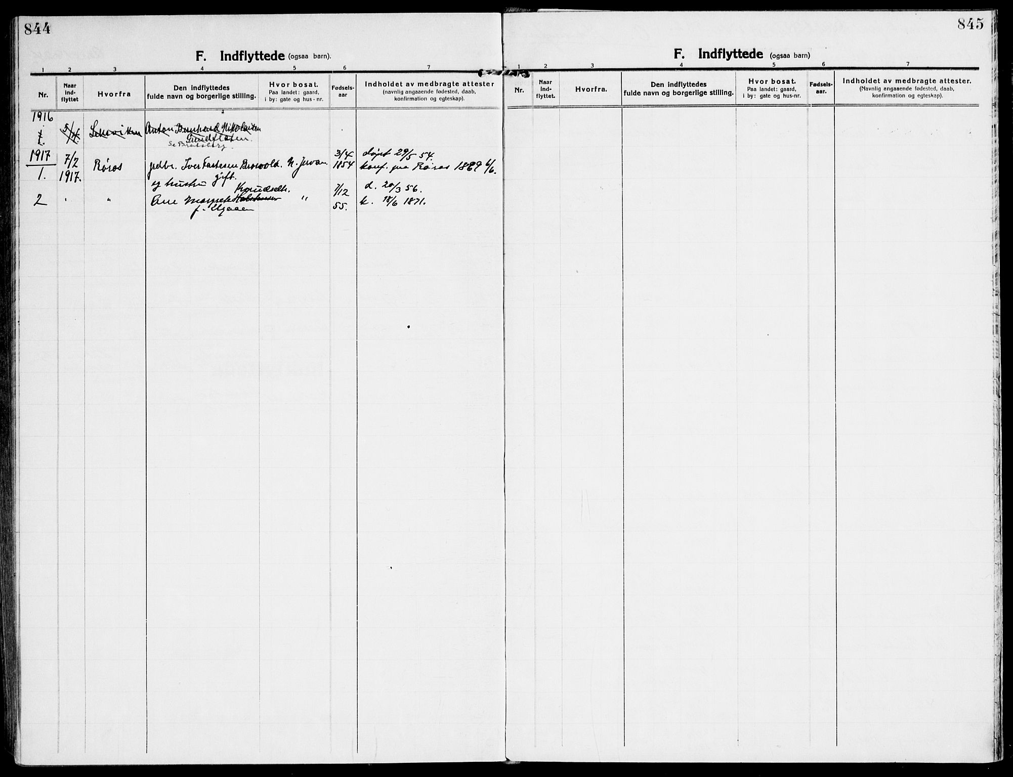 Ministerialprotokoller, klokkerbøker og fødselsregistre - Sør-Trøndelag, AV/SAT-A-1456/607/L0321: Ministerialbok nr. 607A05, 1916-1935, s. 844-845