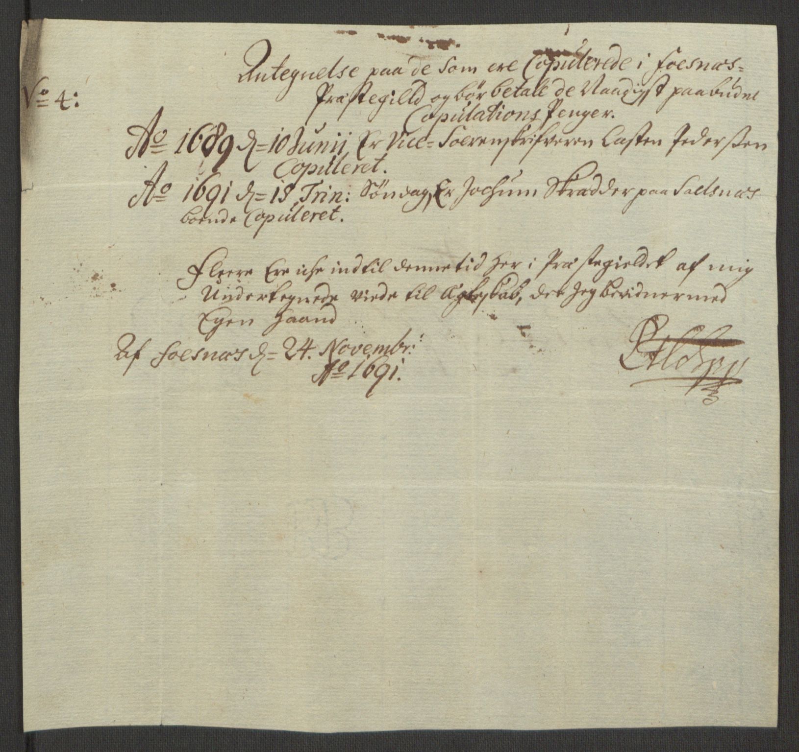 Rentekammeret inntil 1814, Reviderte regnskaper, Fogderegnskap, RA/EA-4092/R64/L4423: Fogderegnskap Namdal, 1690-1691, s. 255