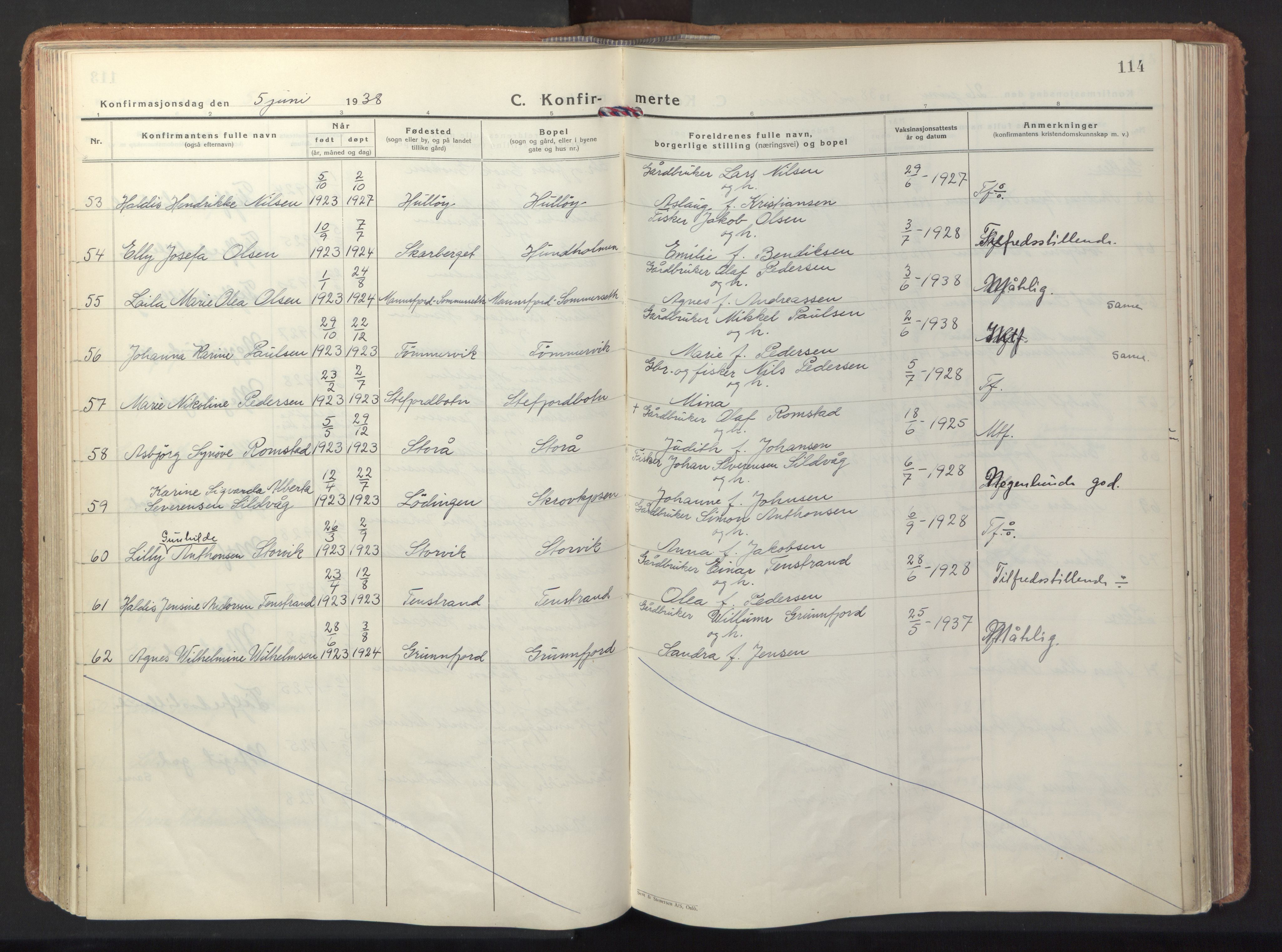 Ministerialprotokoller, klokkerbøker og fødselsregistre - Nordland, AV/SAT-A-1459/861/L0874: Ministerialbok nr. 861A09, 1932-1939, s. 114