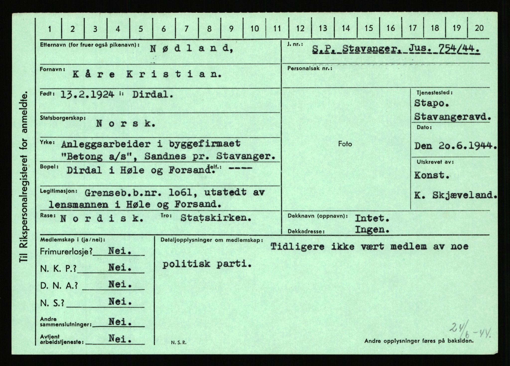 Statspolitiet - Hovedkontoret / Osloavdelingen, AV/RA-S-1329/C/Ca/L0011: Molberg - Nøstvold, 1943-1945, s. 5113