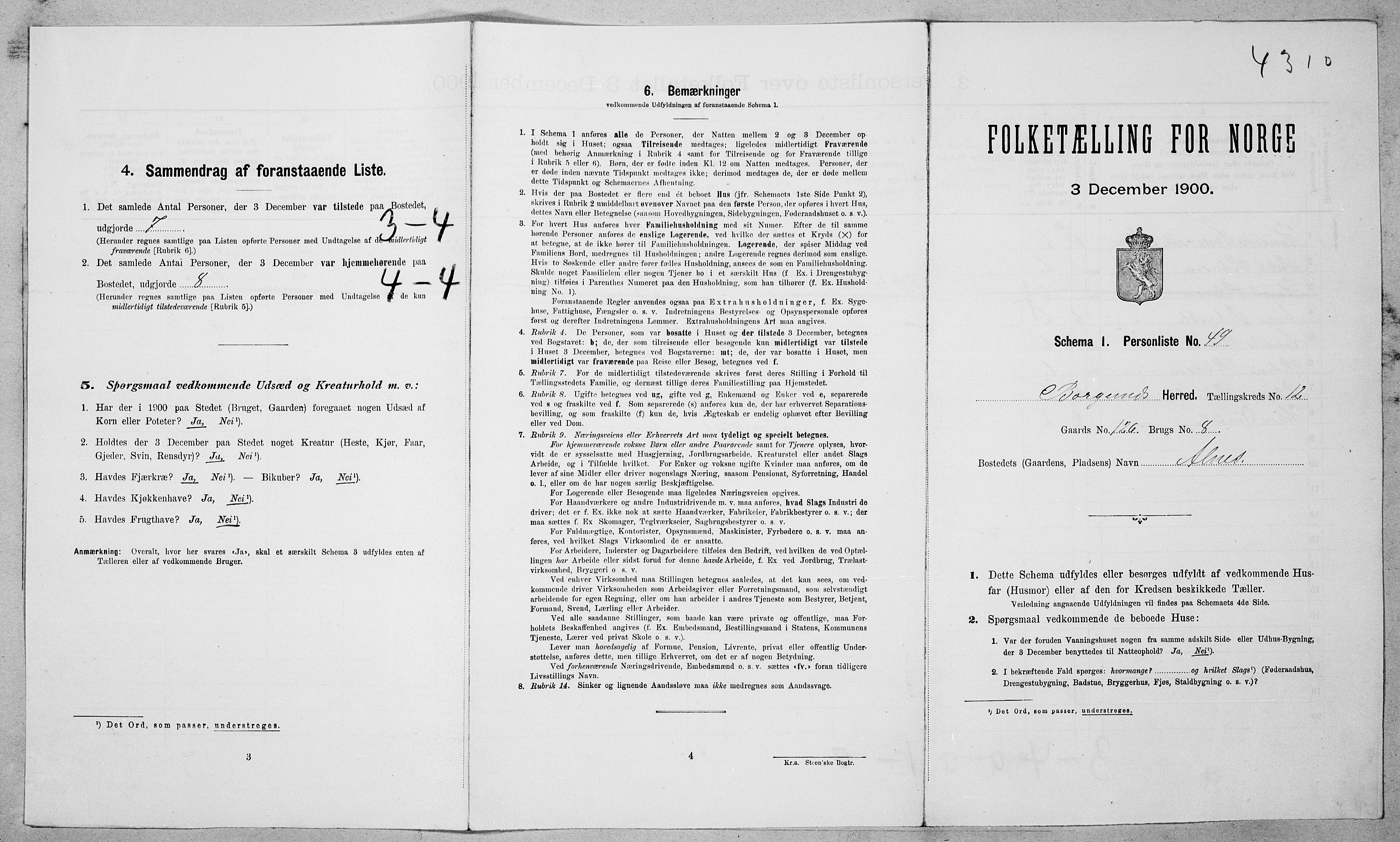 SAT, Folketelling 1900 for 1531 Borgund herred, 1900, s. 1368