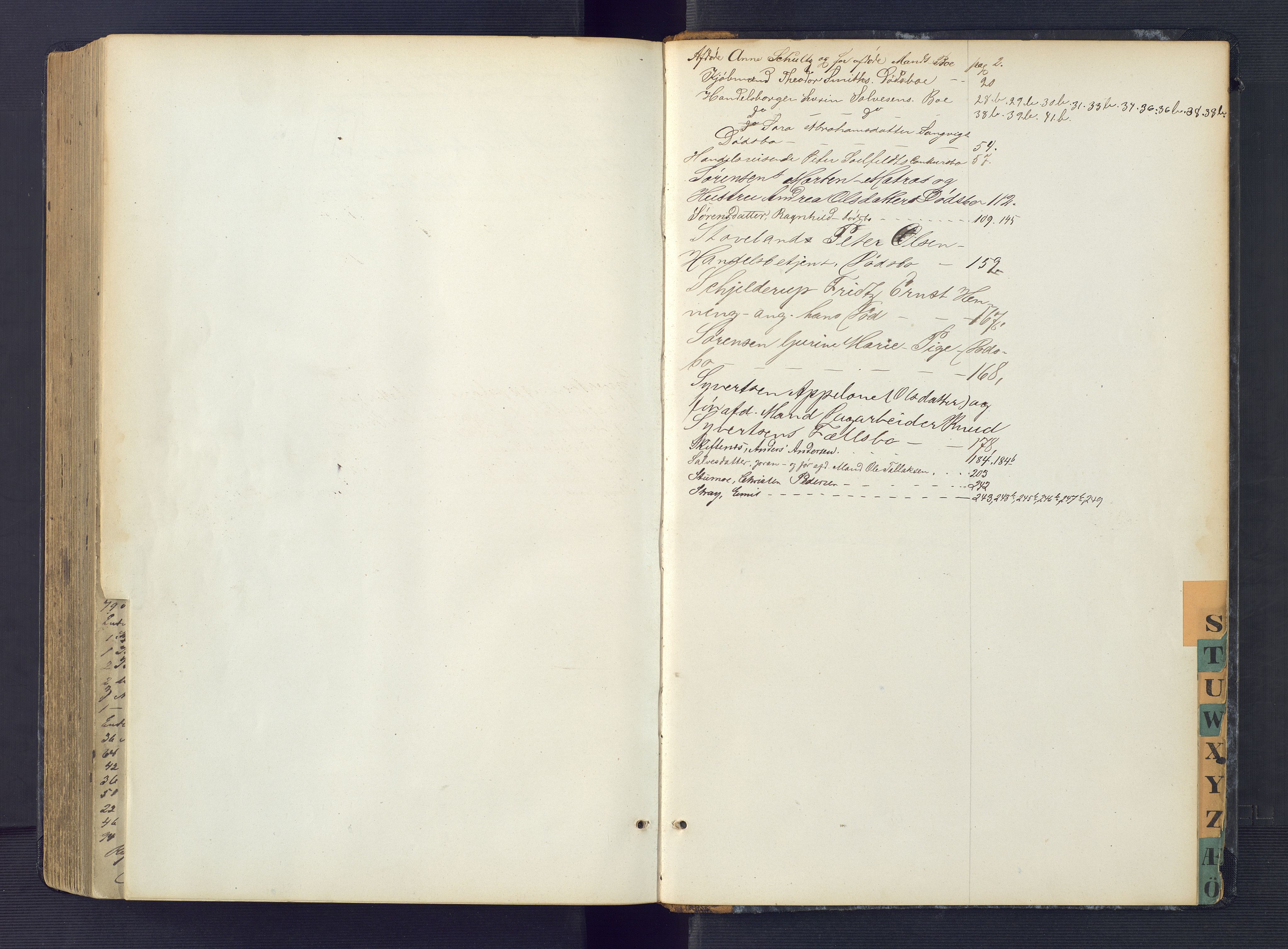 Kristiansand byrett, AV/SAK-1223-0001/H/Hc/L0030: Skifteregistreringsprotokoll nr. 2, med register, 1867-1876