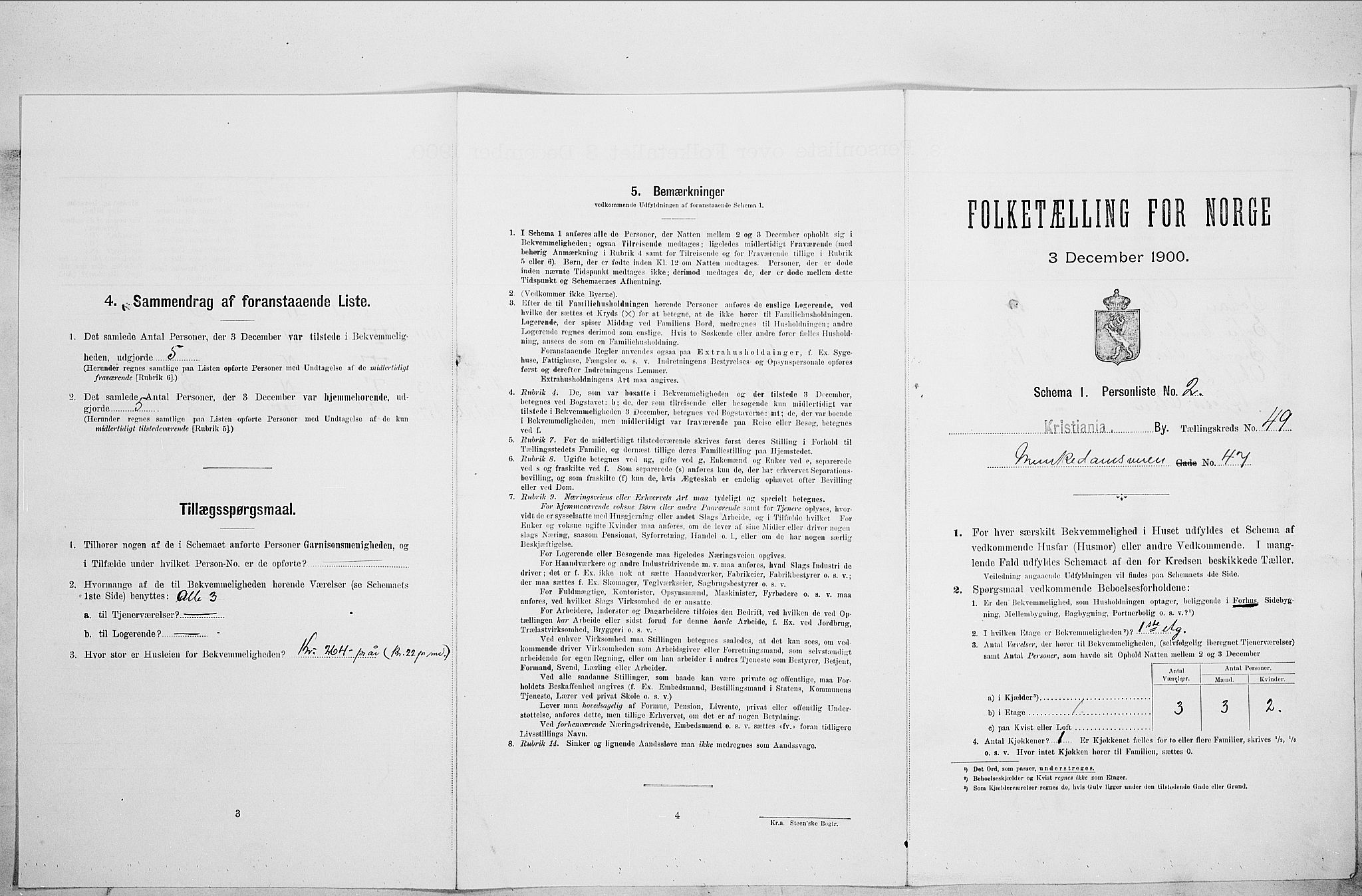 SAO, Folketelling 1900 for 0301 Kristiania kjøpstad, 1900, s. 61250