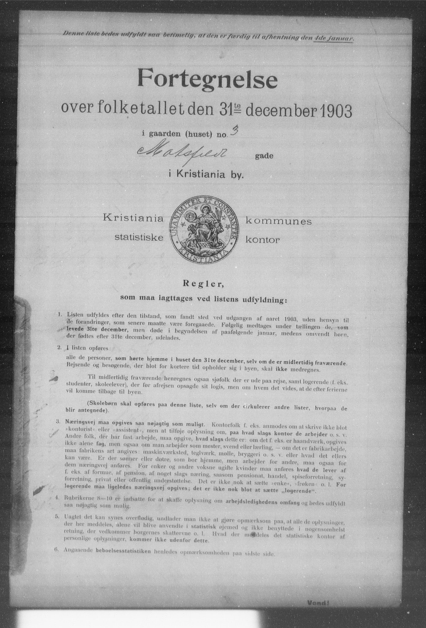 OBA, Kommunal folketelling 31.12.1903 for Kristiania kjøpstad, 1903, s. 12825