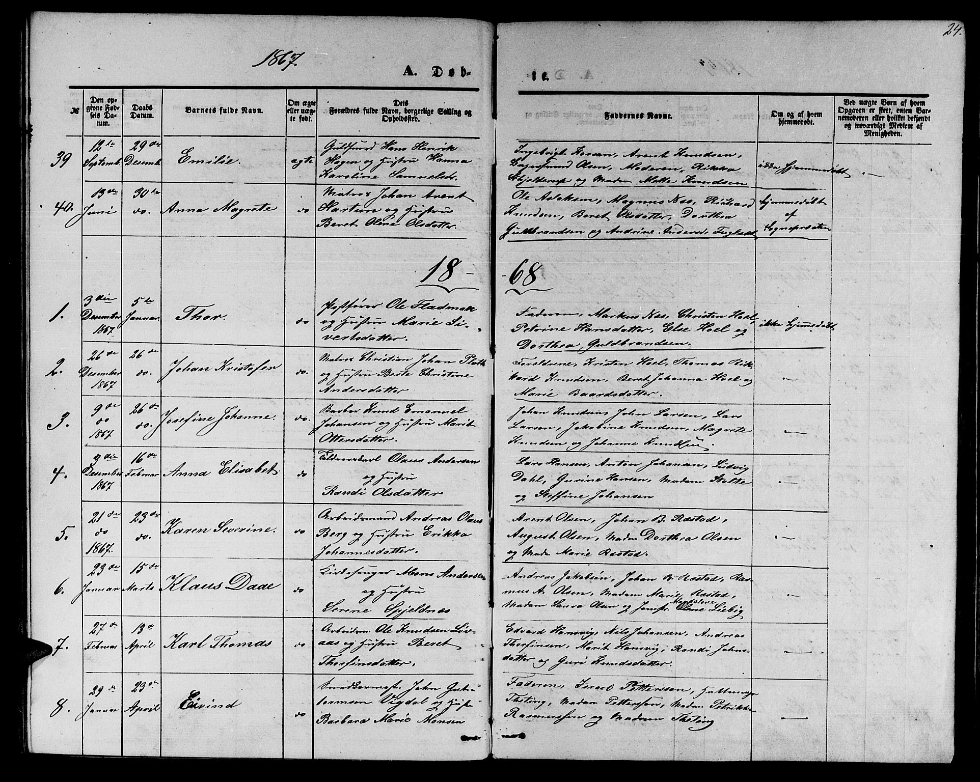 Ministerialprotokoller, klokkerbøker og fødselsregistre - Møre og Romsdal, SAT/A-1454/558/L0701: Klokkerbok nr. 558C02, 1862-1879, s. 24