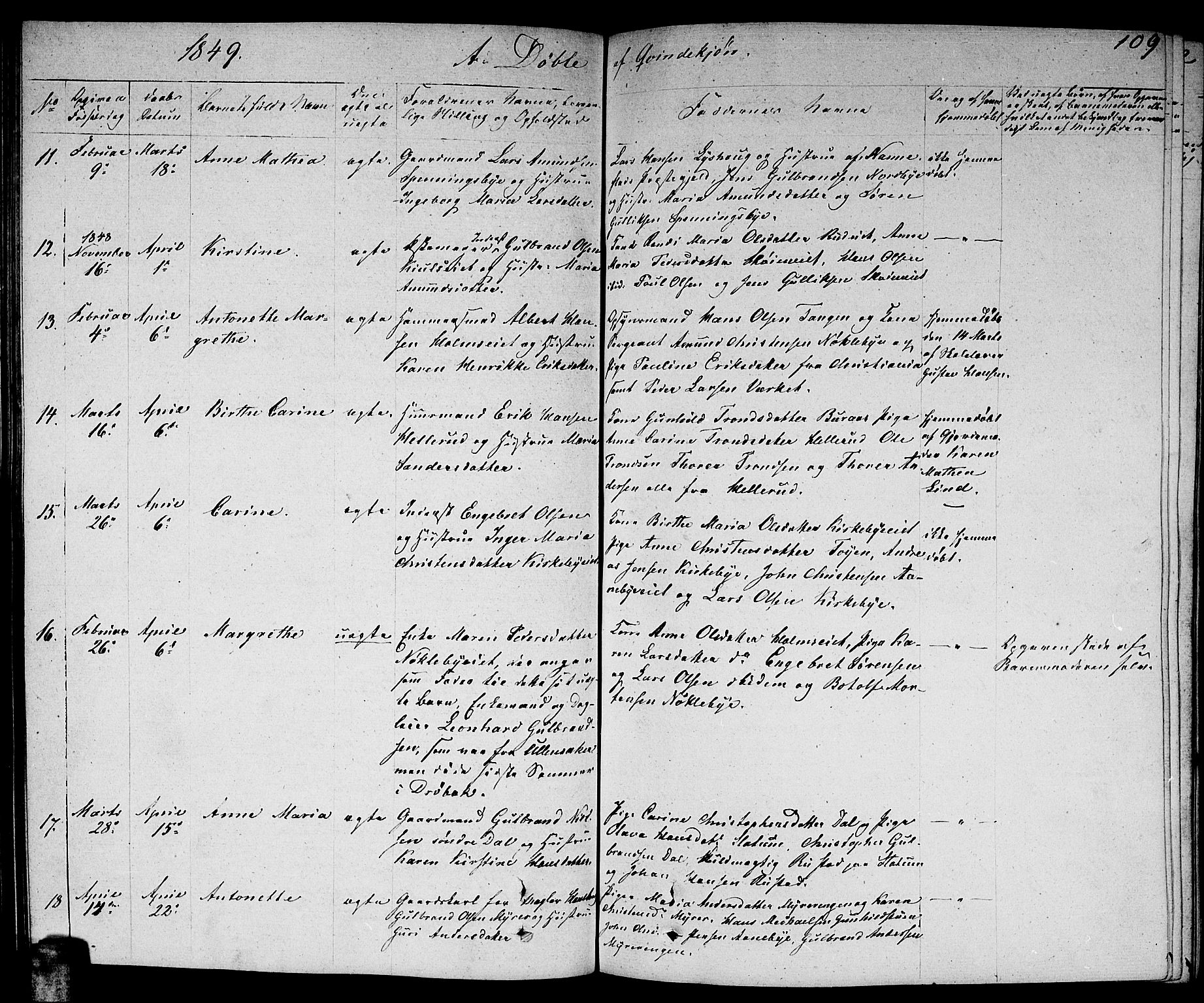 Nittedal prestekontor Kirkebøker, SAO/A-10365a/F/Fa/L0004: Ministerialbok nr. I 4, 1836-1849, s. 109