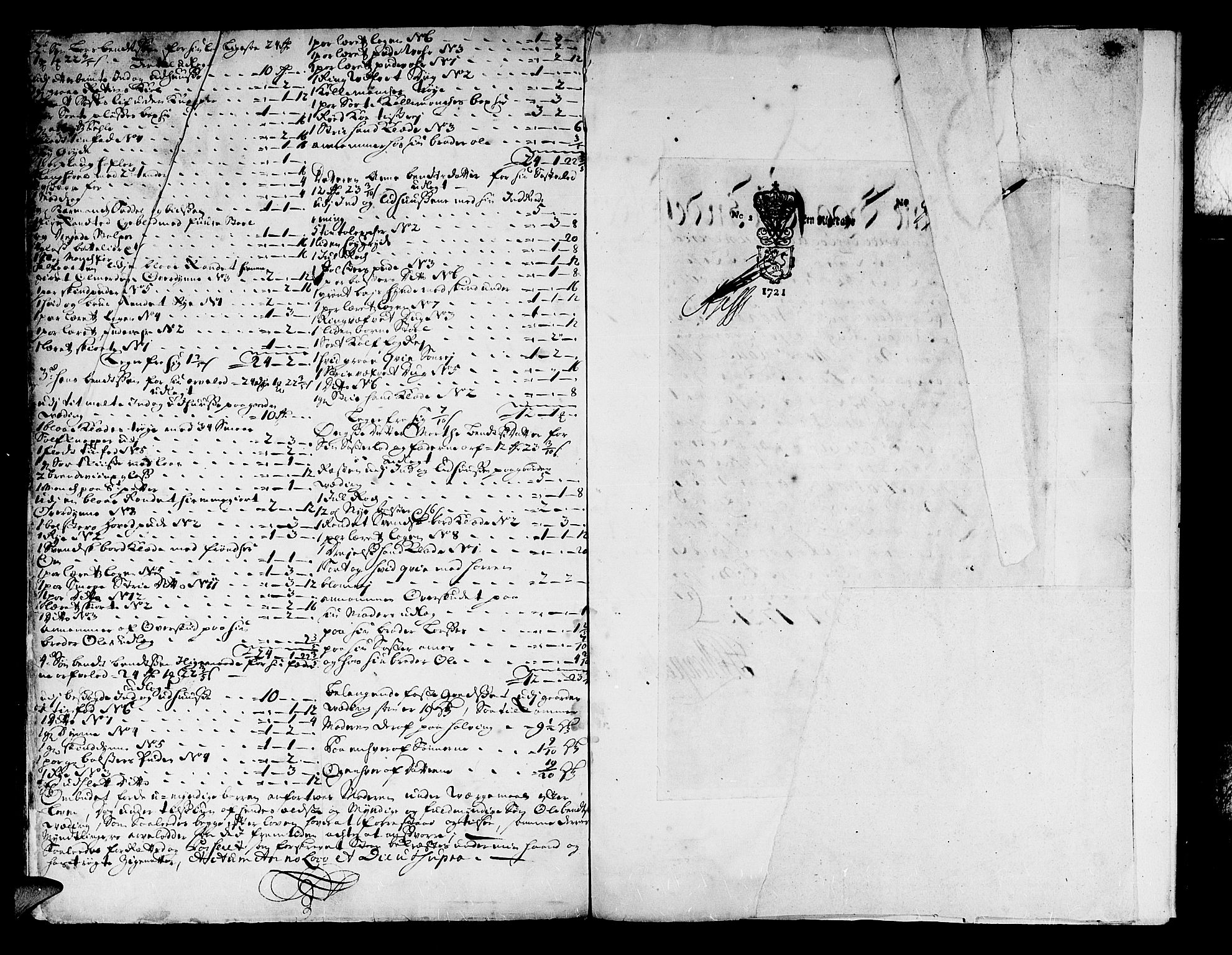 Nedenes sorenskriveri før 1824, SAK/1221-0007/H/Hc/L0008: Skifteprotokoll med register nr 8a, 1718-1725, s. 427b-428a