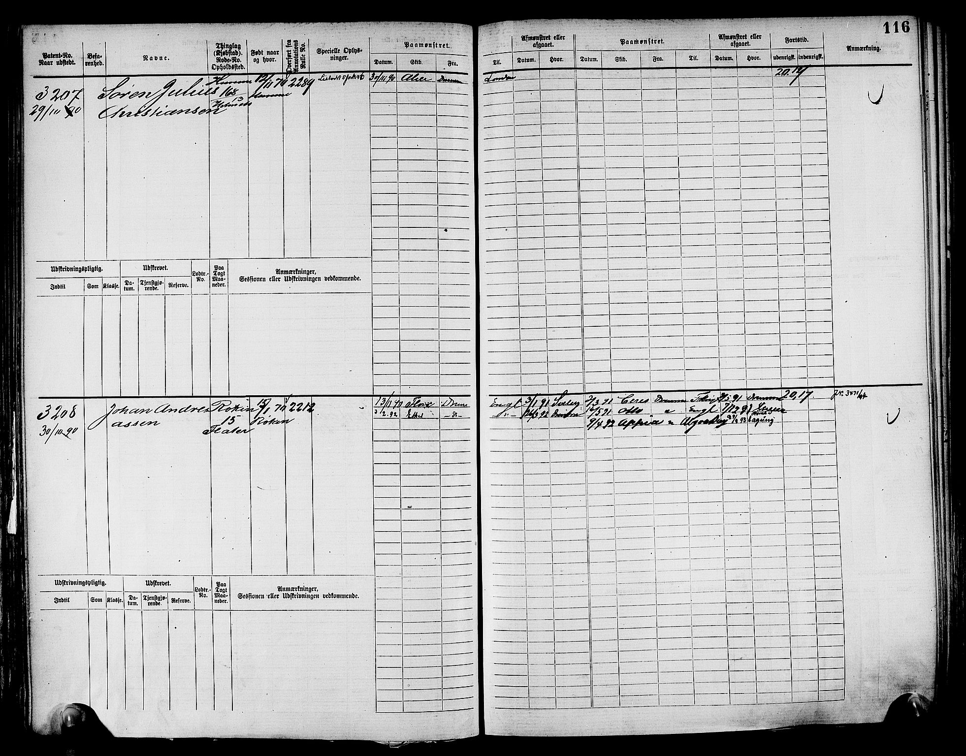 Drammen innrulleringsdistrikt, AV/SAKO-A-781/F/Fc/L0004: Hovedrulle, 1885, s. 121