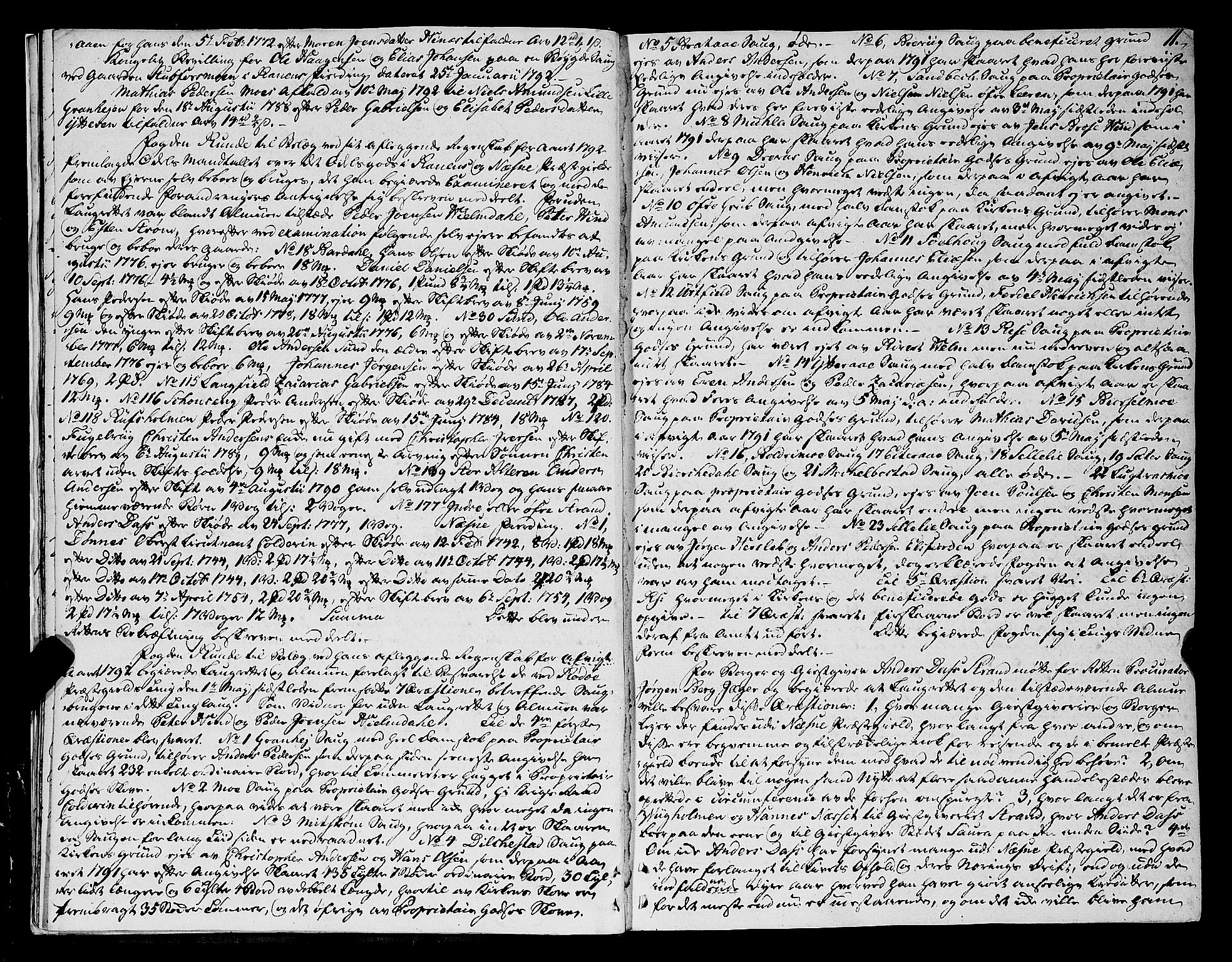 Helgeland sorenskriveri, AV/SAT-A-0004/1/1A/L0034: Tingbok 25A, 1792-1795, s. 10b-11a