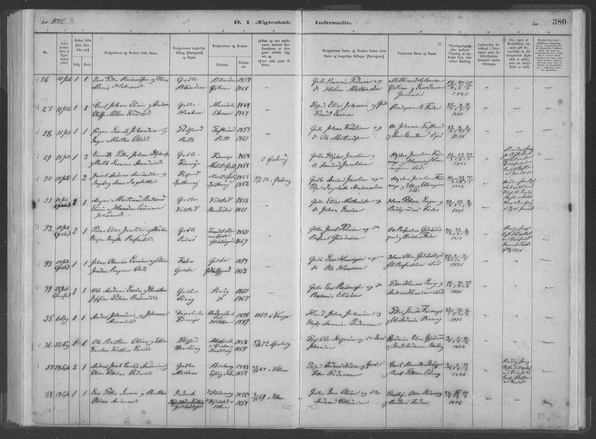 Ministerialprotokoller, klokkerbøker og fødselsregistre - Møre og Romsdal, AV/SAT-A-1454/528/L0402: Ministerialbok nr. 528A12II, 1880-1903, s. 380